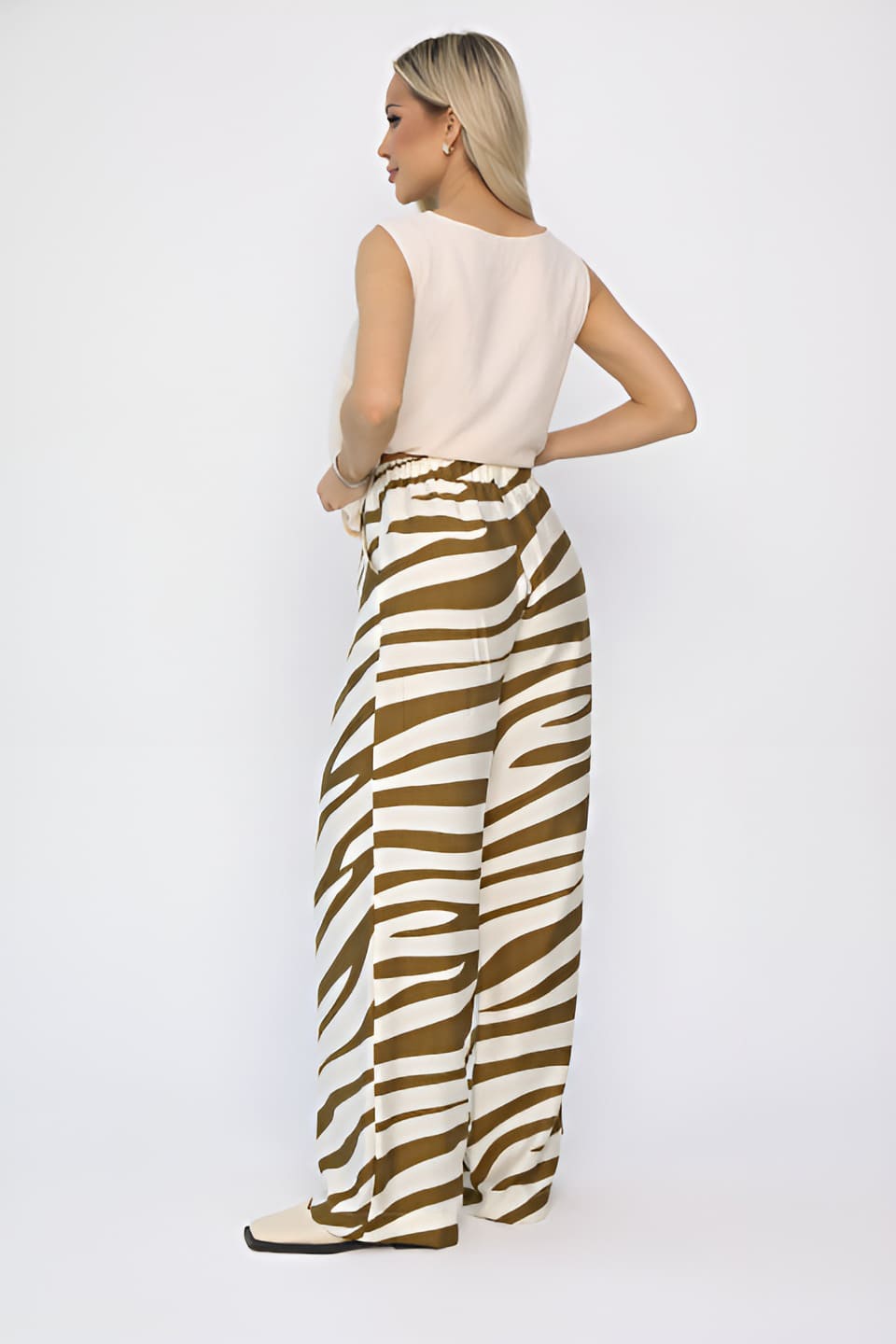 Брюки Калейдоскоп (айвори/хаки) Б13605-30М