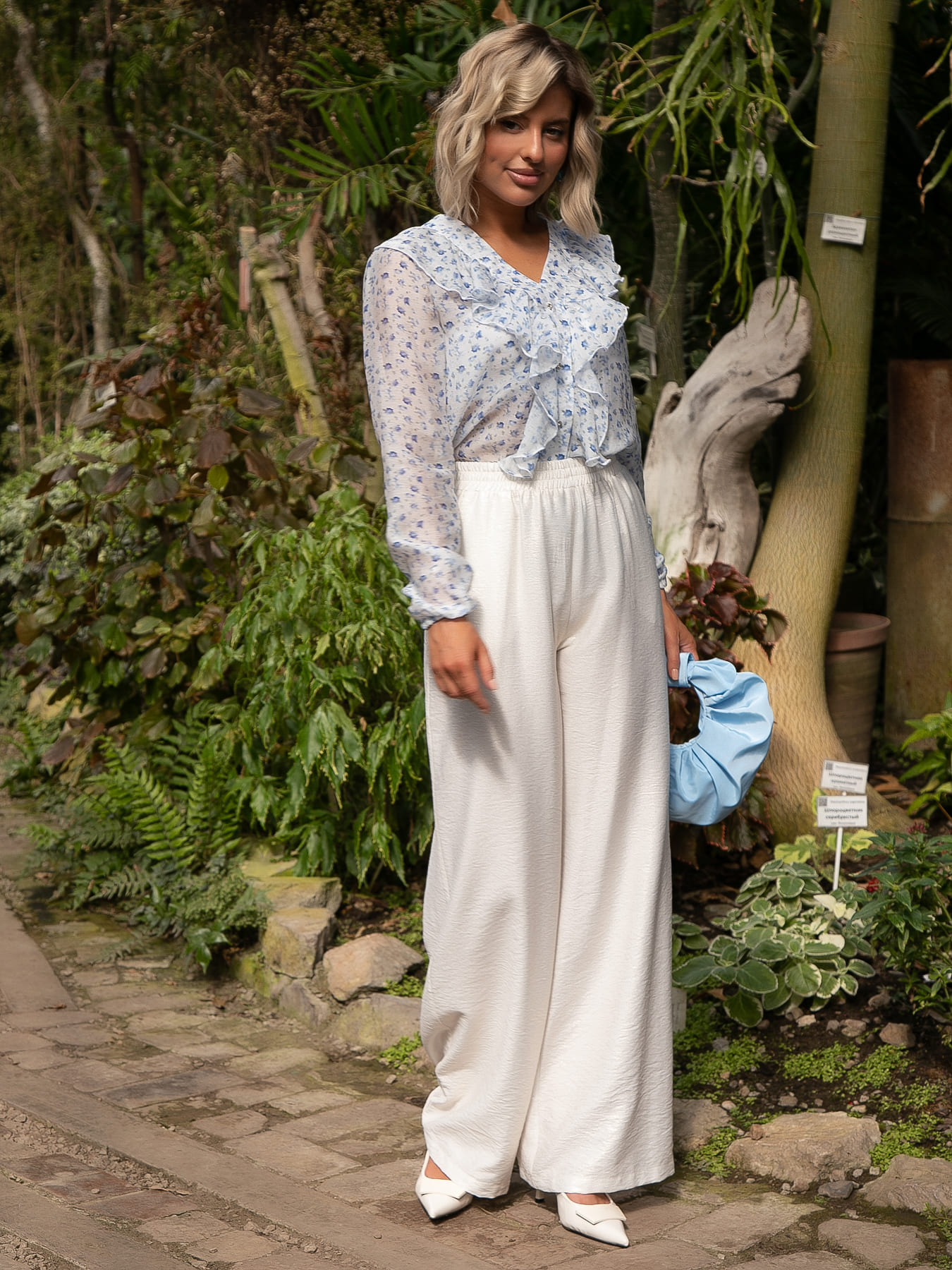 Брюки Сияние лета (белое золото) Б15677-5М