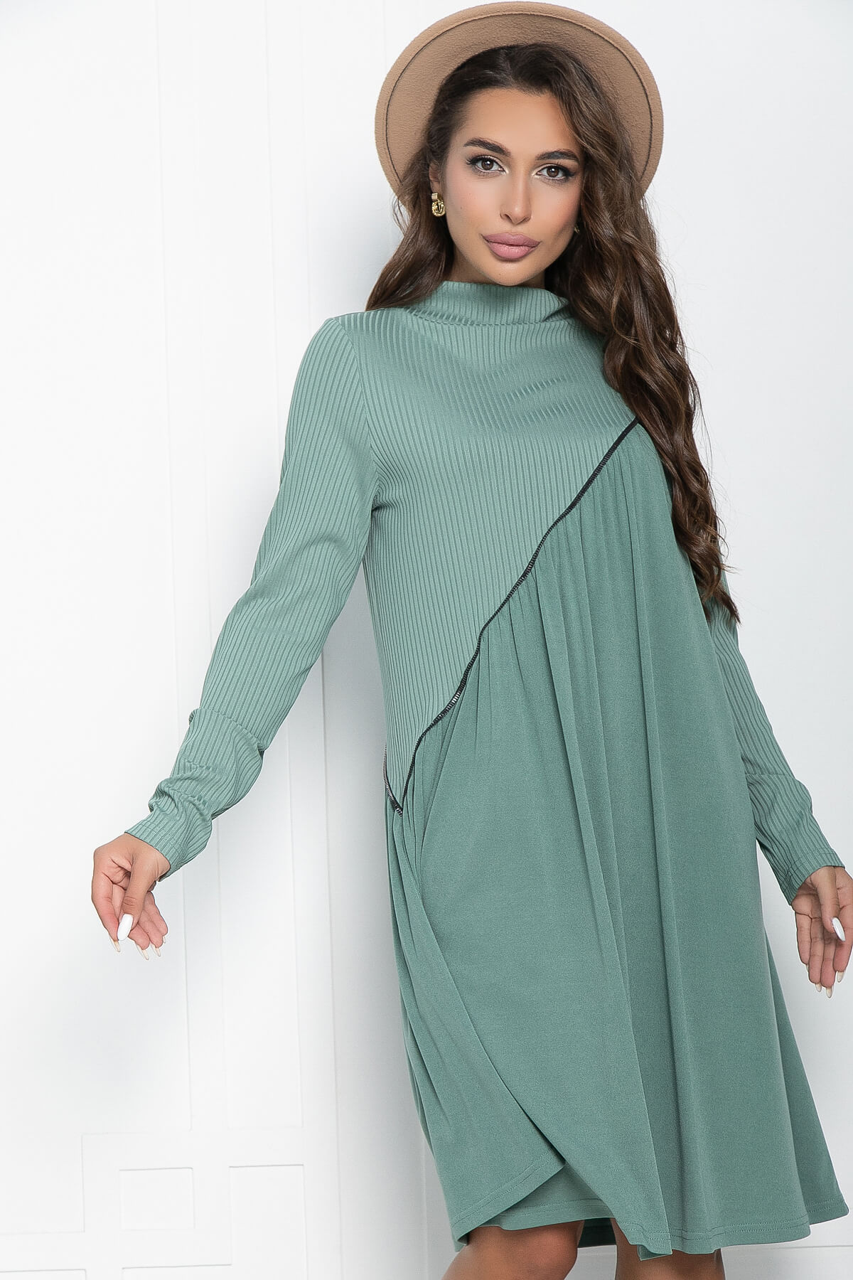 Платье Мару (олива) П11020