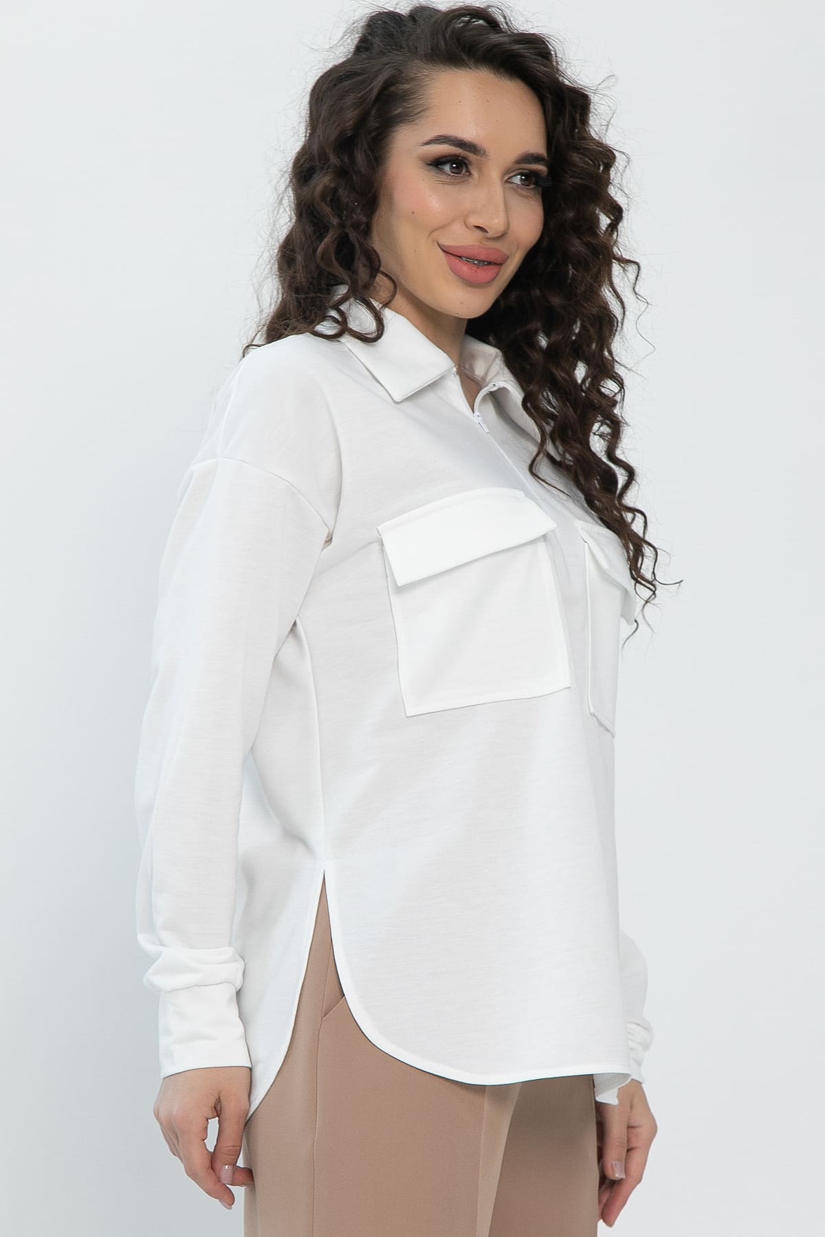 Поло рубашка Алькор (белая) Б13256-10М