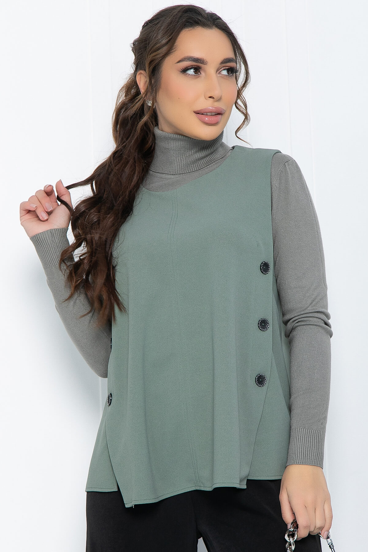 Жилет Современный стиль (оливковый) Б11970