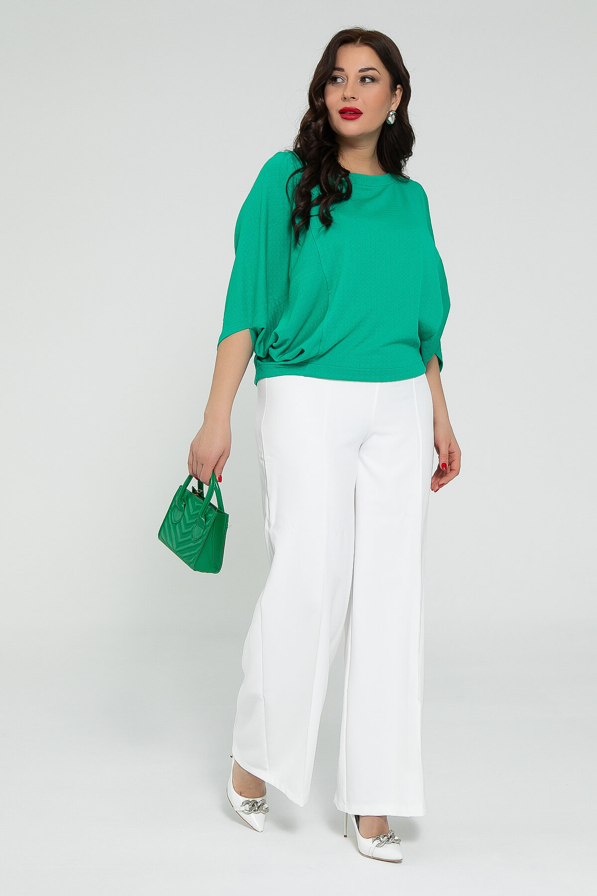 Блуза Шармель (зеленая) Б12913-16М