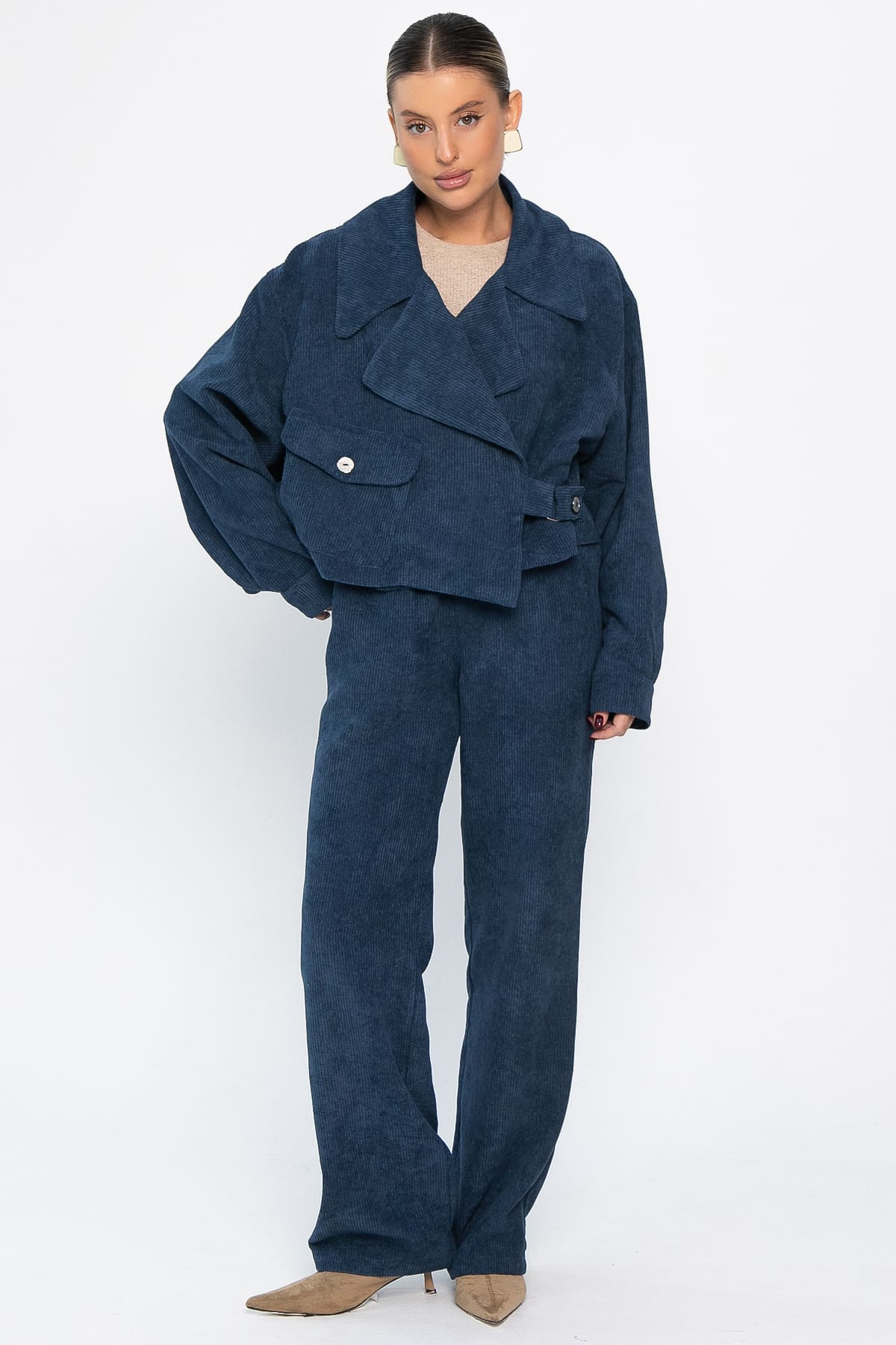 Жакет укороченный Динара (синий) Б14325-39М