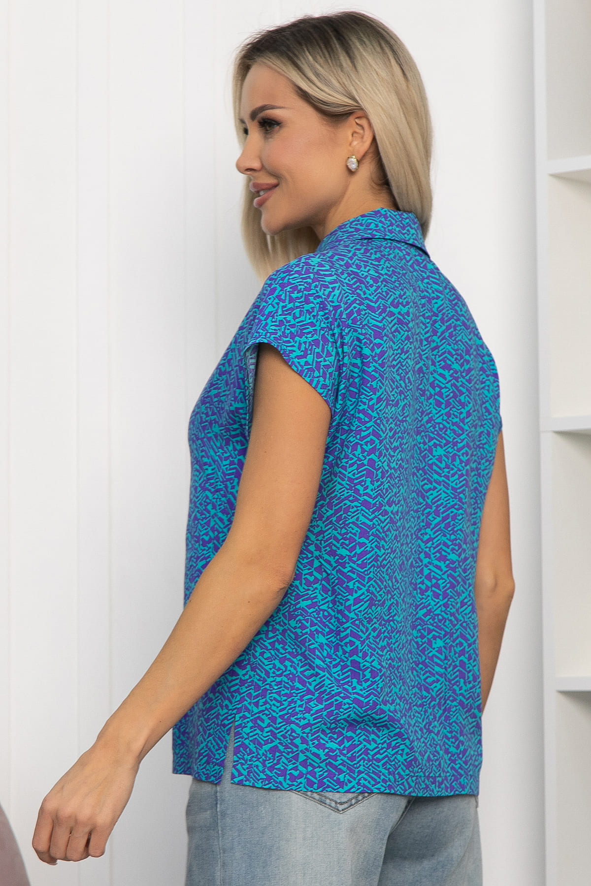 Блуза Мелита (сине-фиолетовая) Б13795-29М