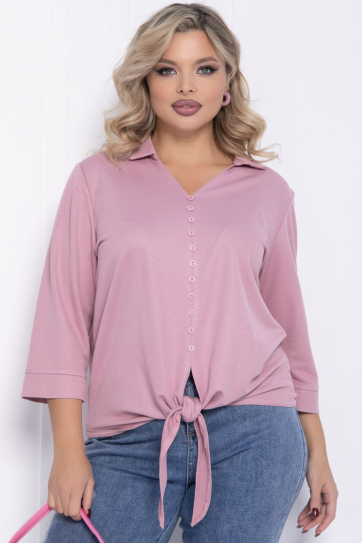 Блуза Монокини (пыльно-розовая) Б12357-18