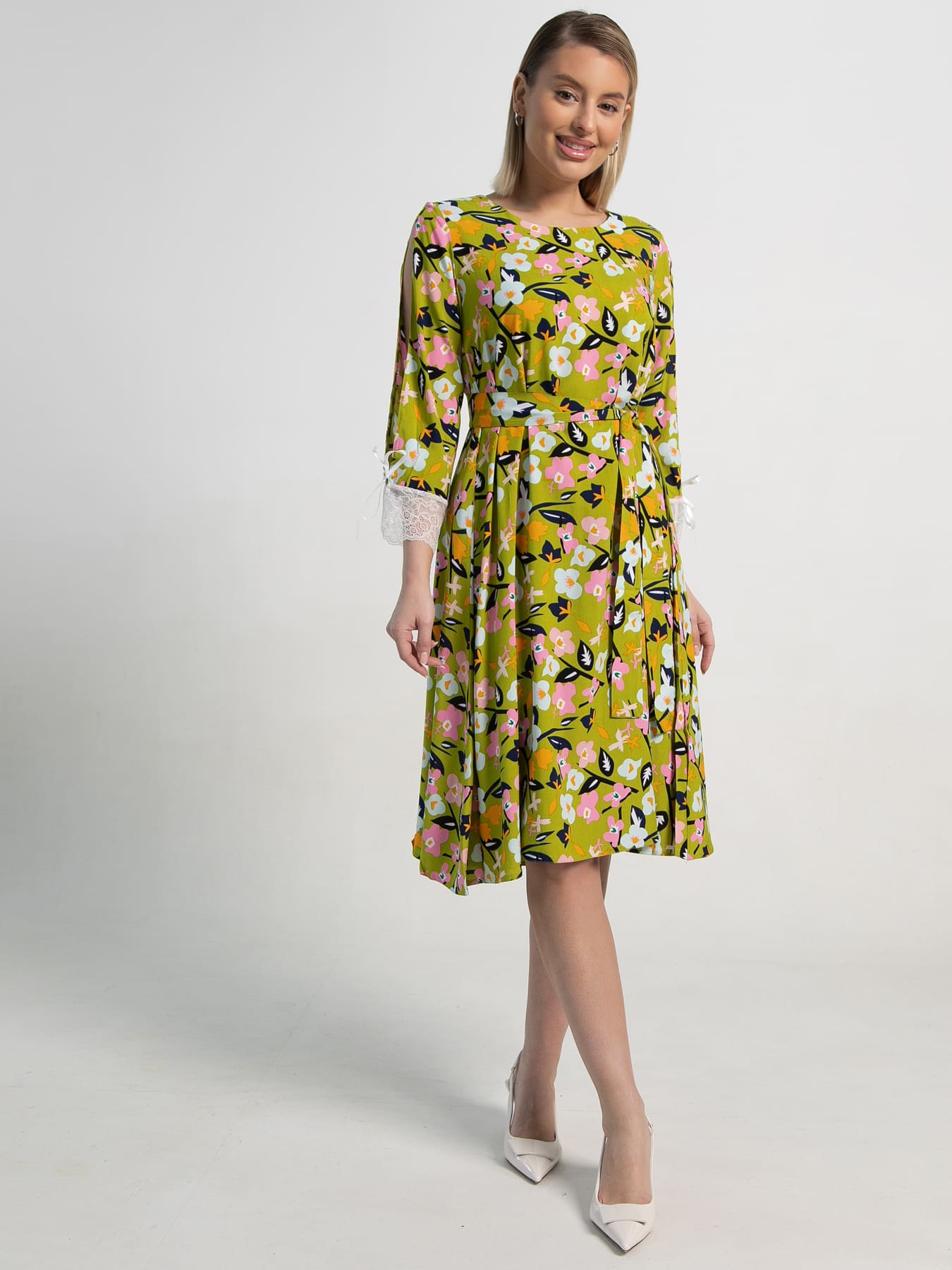 Платье Яна (зеленое) П15634-33М