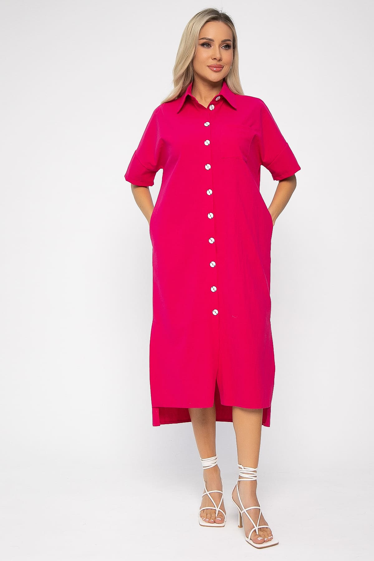 Платье Фруктовый коктейль (фуксия) П13589-18М