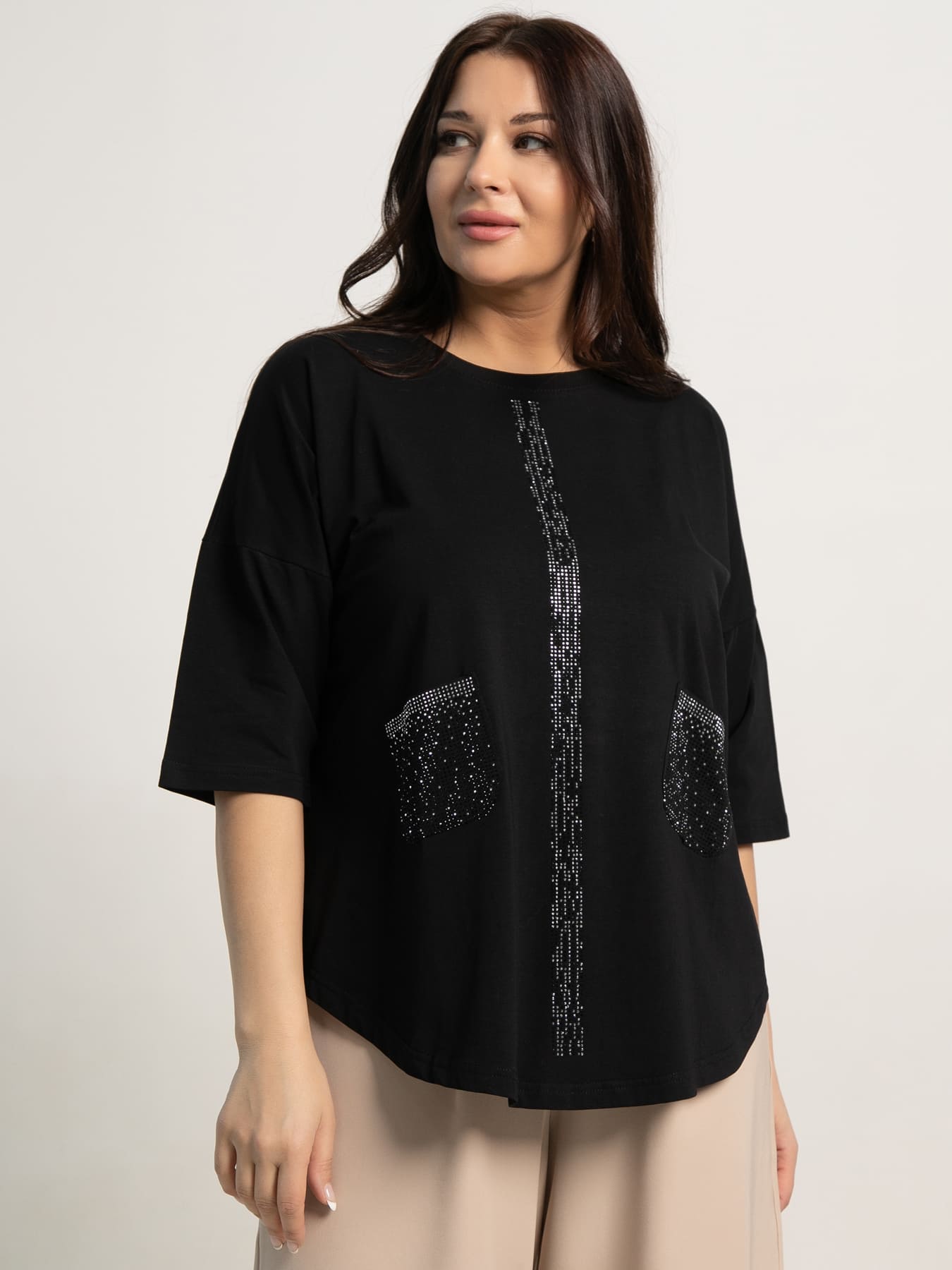 Блуза Магнит (черная) Б15442-24М