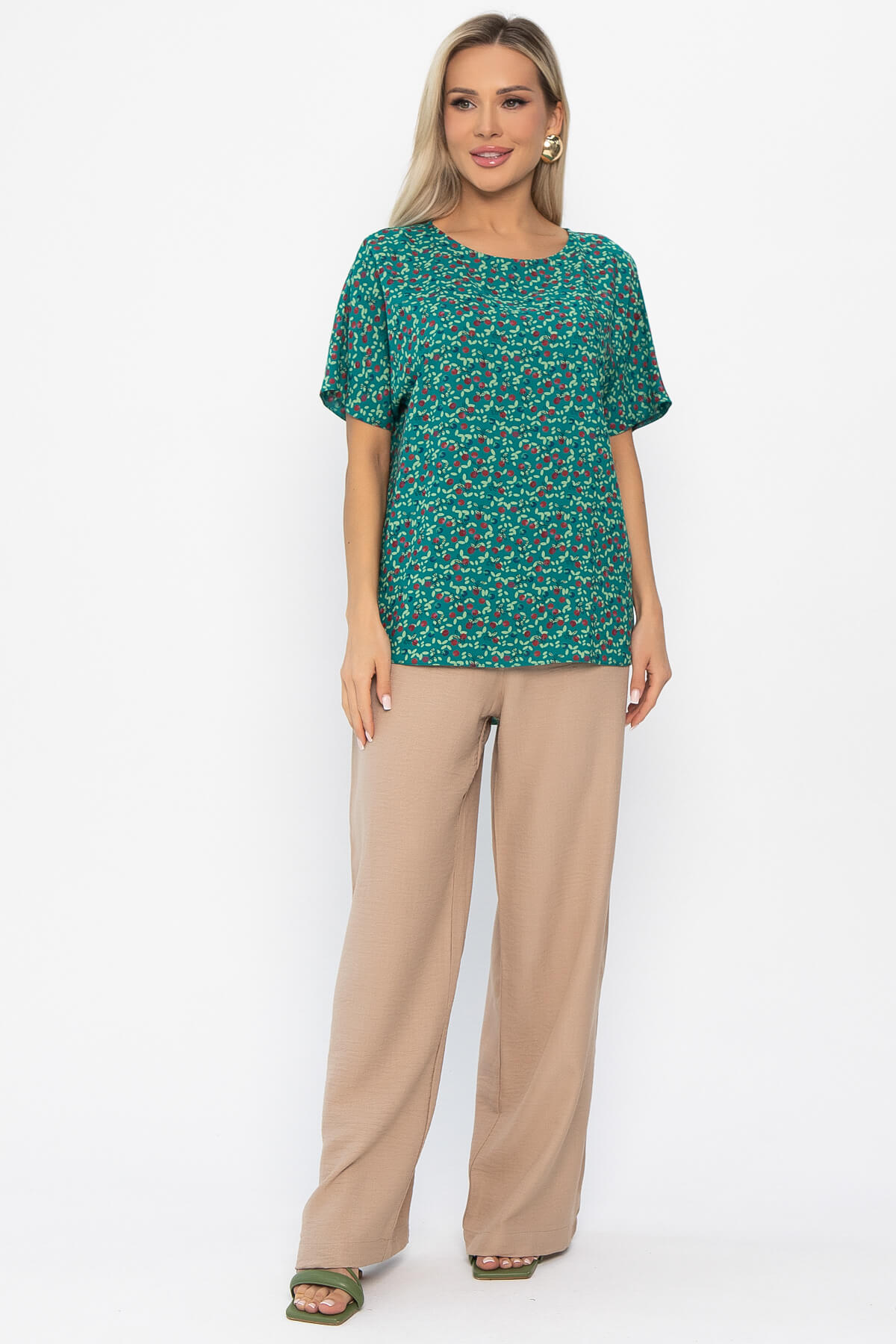 Блуза Маргоша (изумруд) Б13815-16М