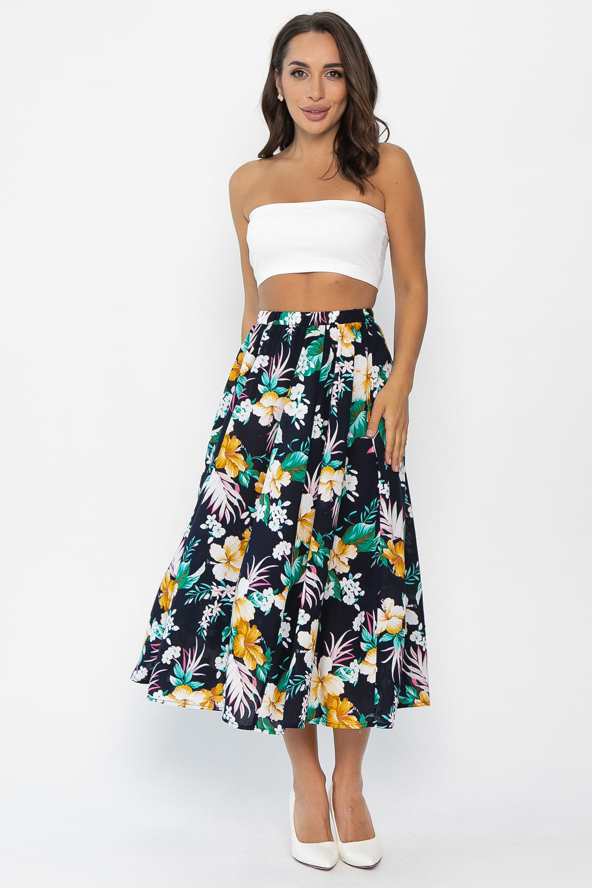 Юбка Льюис (цветы) Ю14022-10М