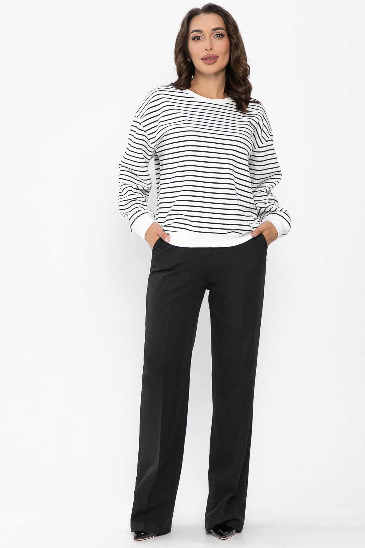 Джемпер Вечность (айвори/полоска) Б14096-20М