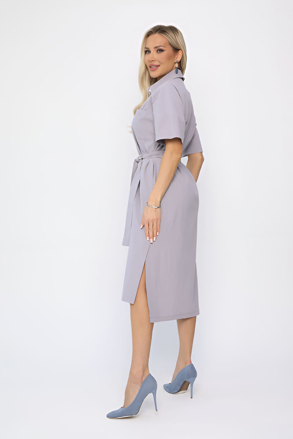 Платье Фруктовый коктейль (светло-серое) П13655-18М