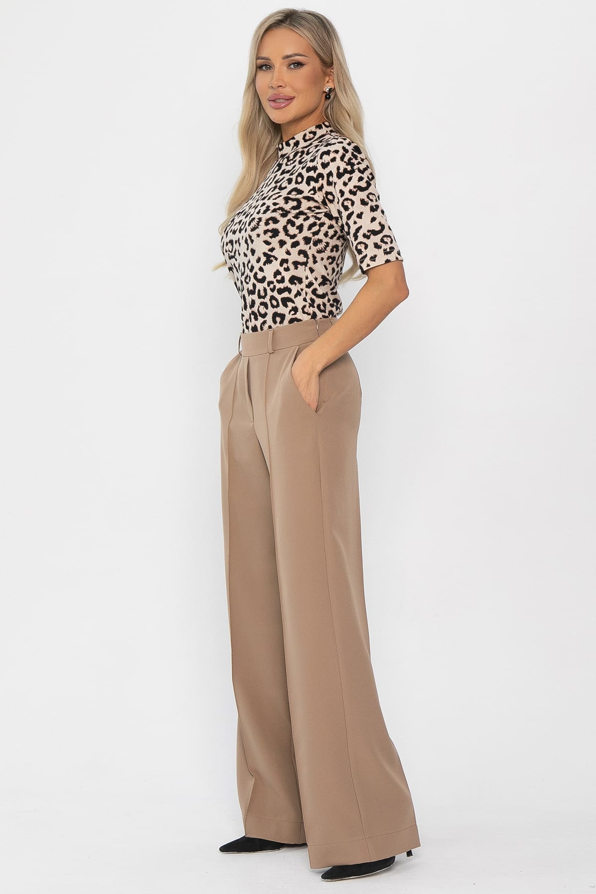 Брюки со стрелками Дэнди  (бежевые) Б14384-30М