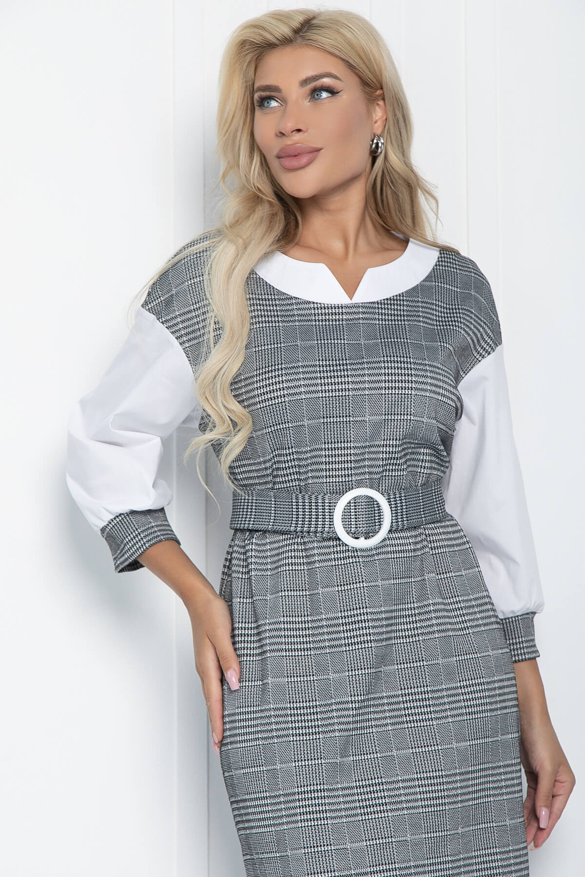 Платье Брют (светло-серое) П11063