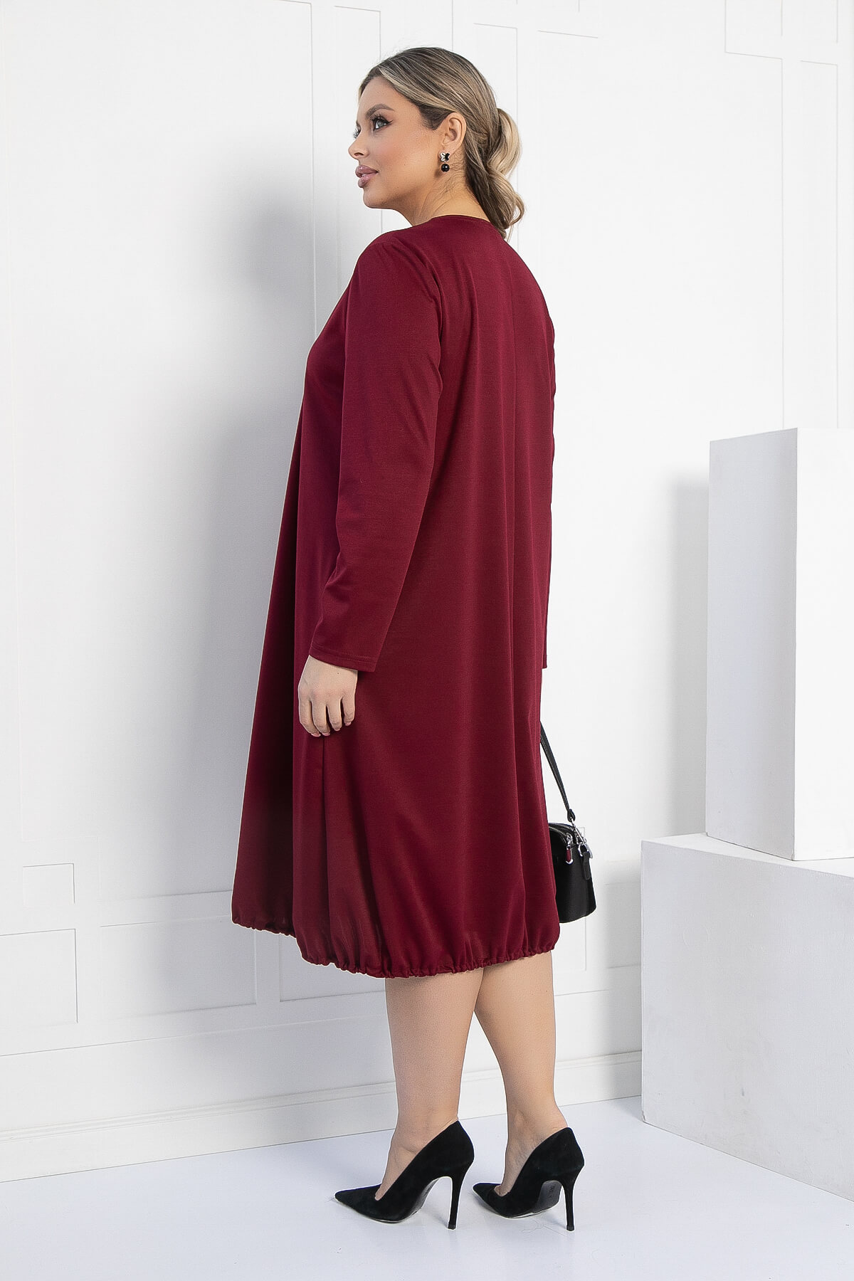 Платье Я жду тебя (бордовое) П12312-15