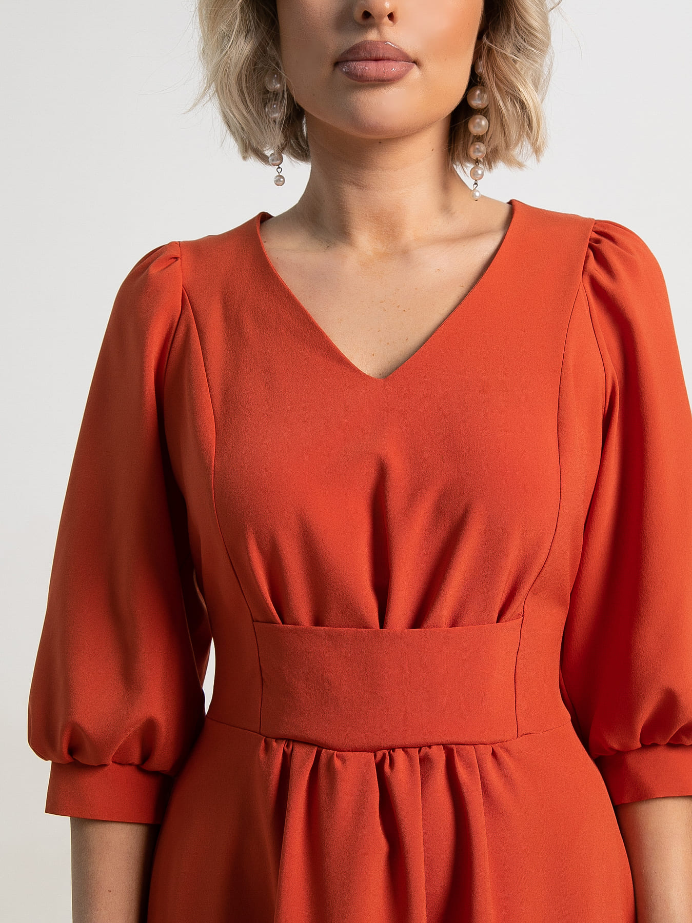 Платье Мадлен (оранжевое) П15624-18М