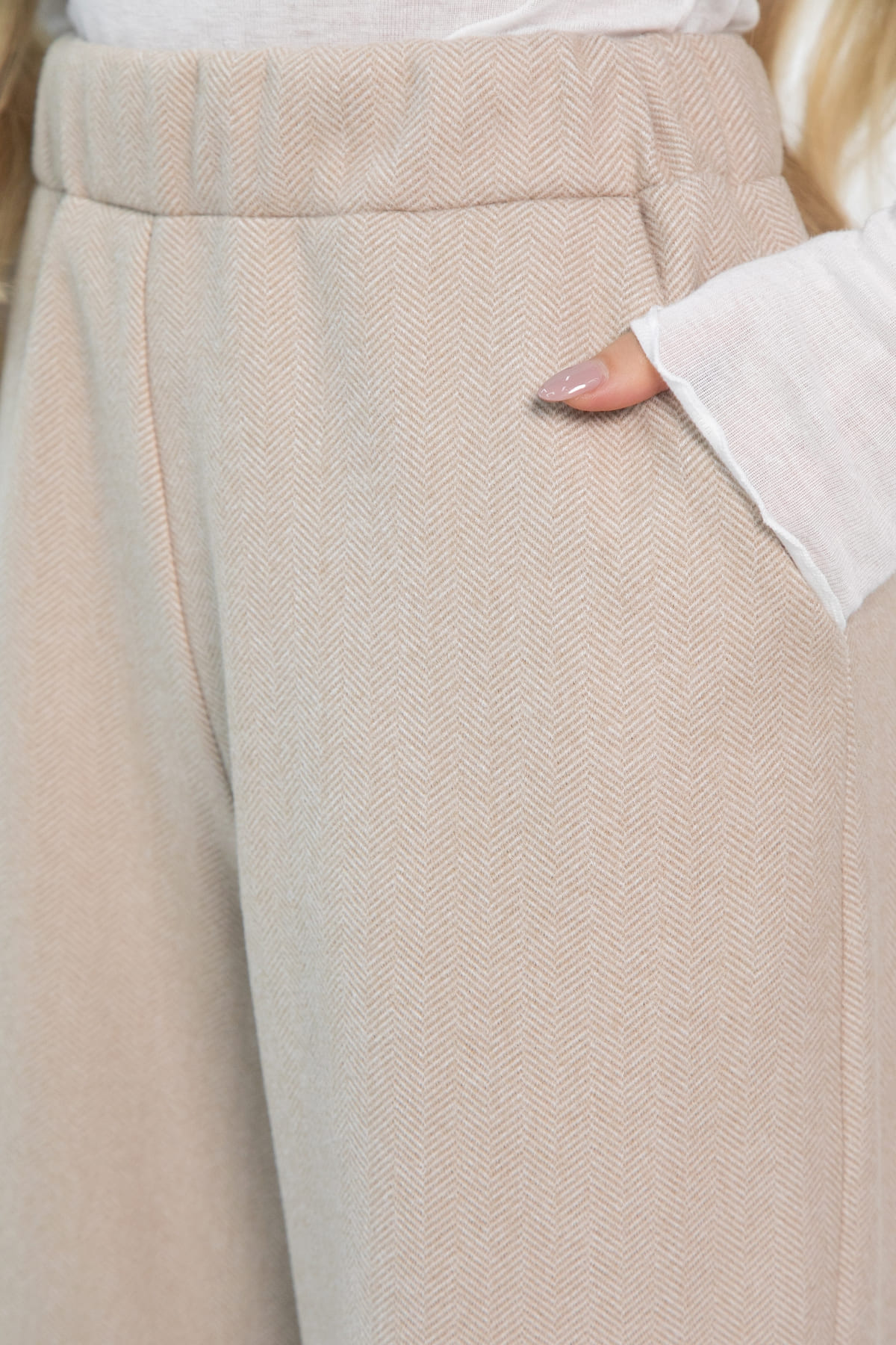 Брюки Остатки тепла (бежевые) Б14903-7М