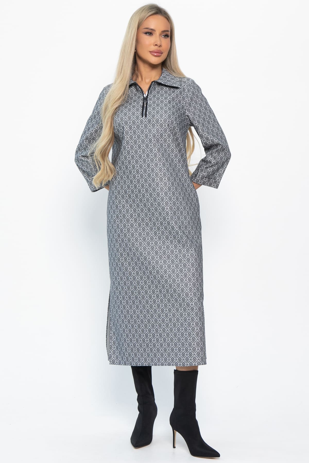 Платье Лоуренс НЬЮ (темно-серое) П14877-18М