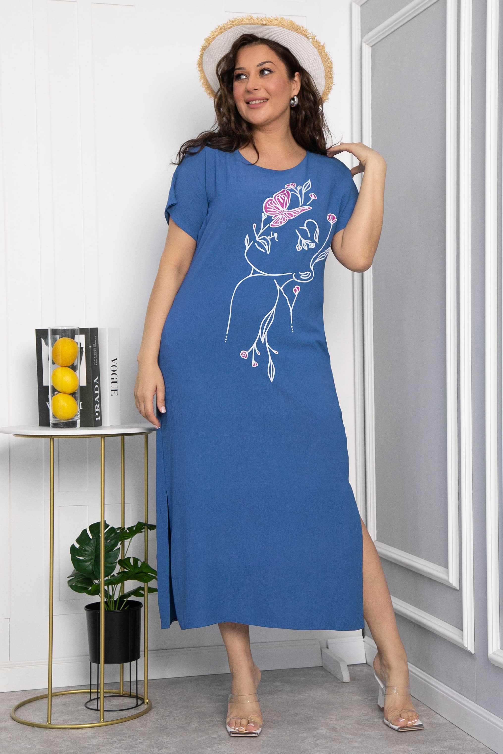 Платье Загадка (синее) П13704-8М