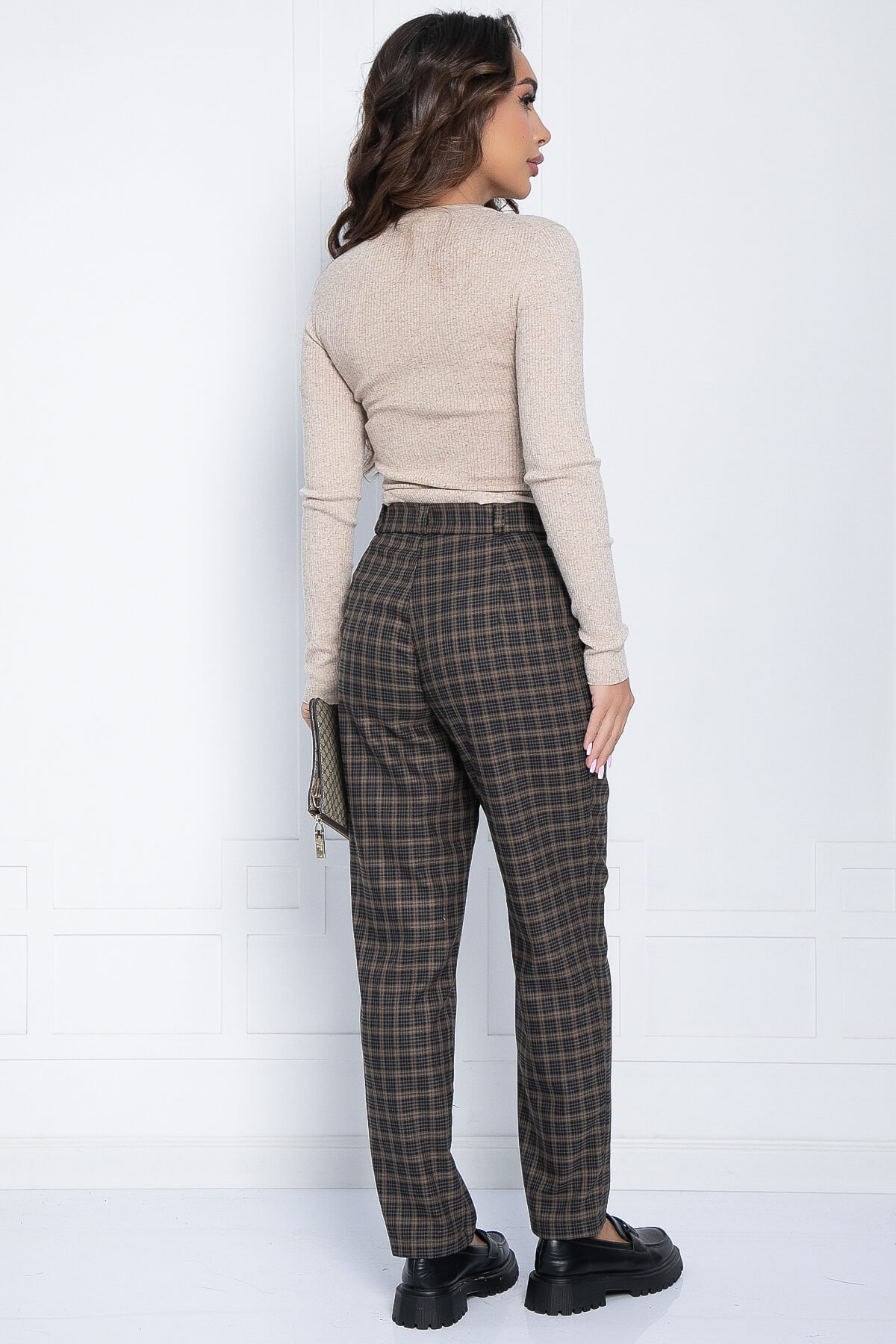 Брюки Леди Гамильтон (серо-коричневые) Б11322