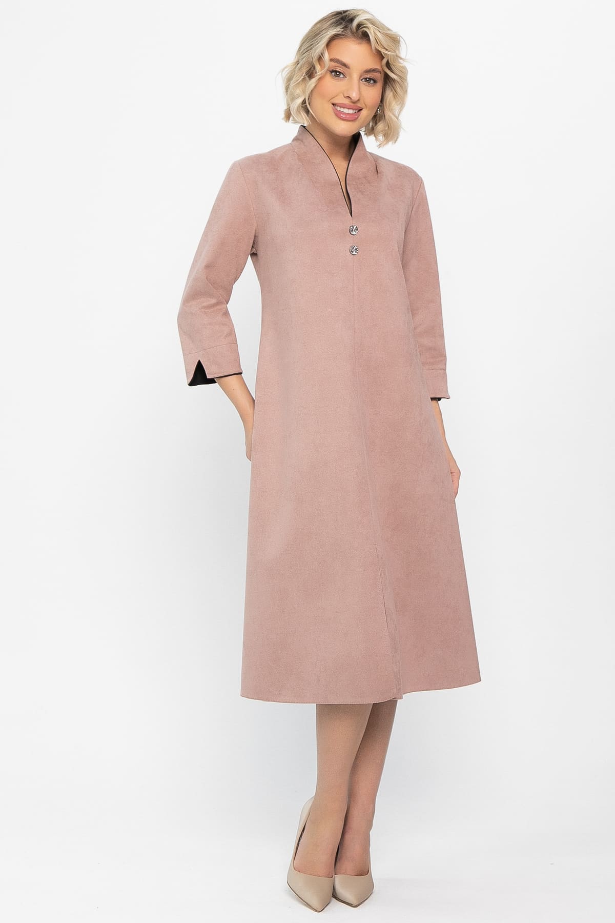 Платье замшевое Дарьяна НЬЮ (чайная роза) П14650-18М