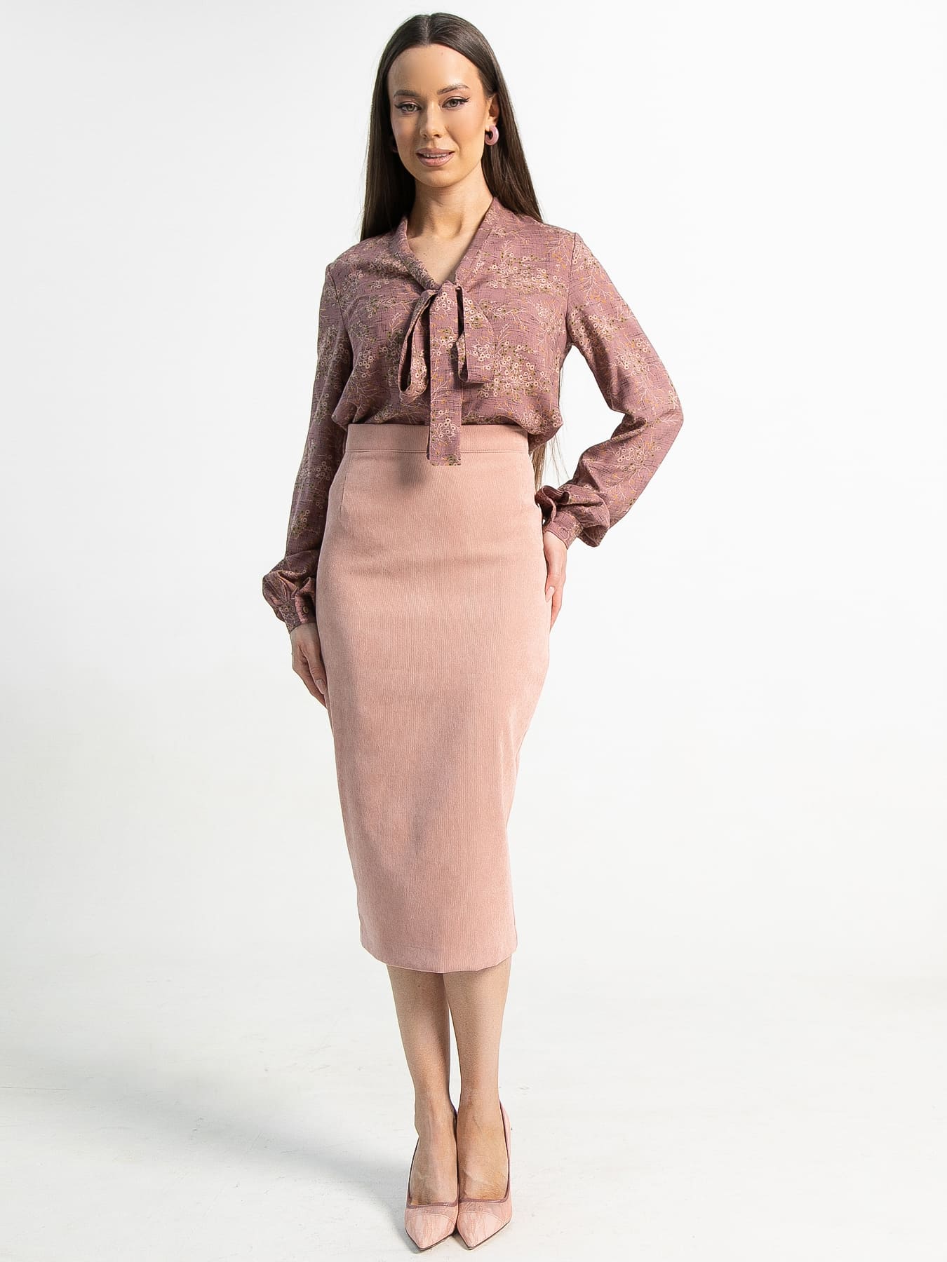 Юбка вельветовая Ялта (розовая) Ю15206-10М