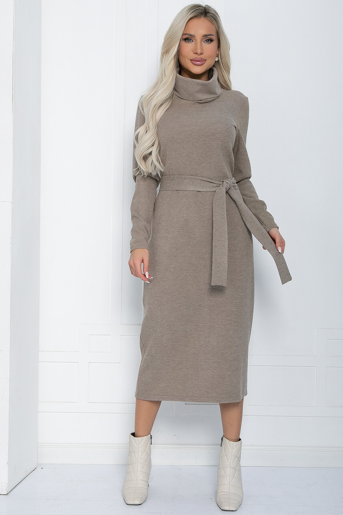 Платье Милен (бежевое) П12162