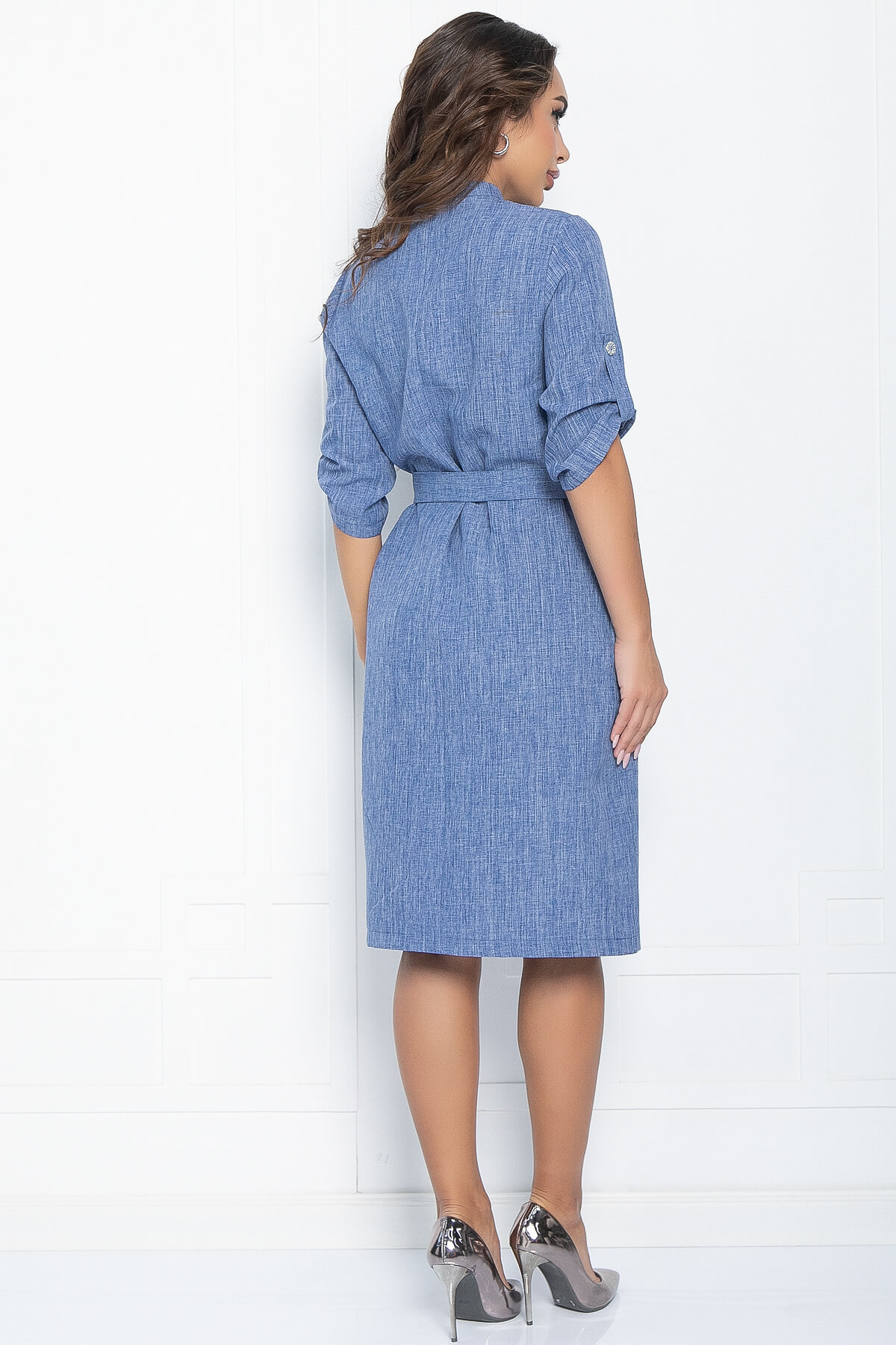 Платье Ночной бриз (голубой меланж) П11241