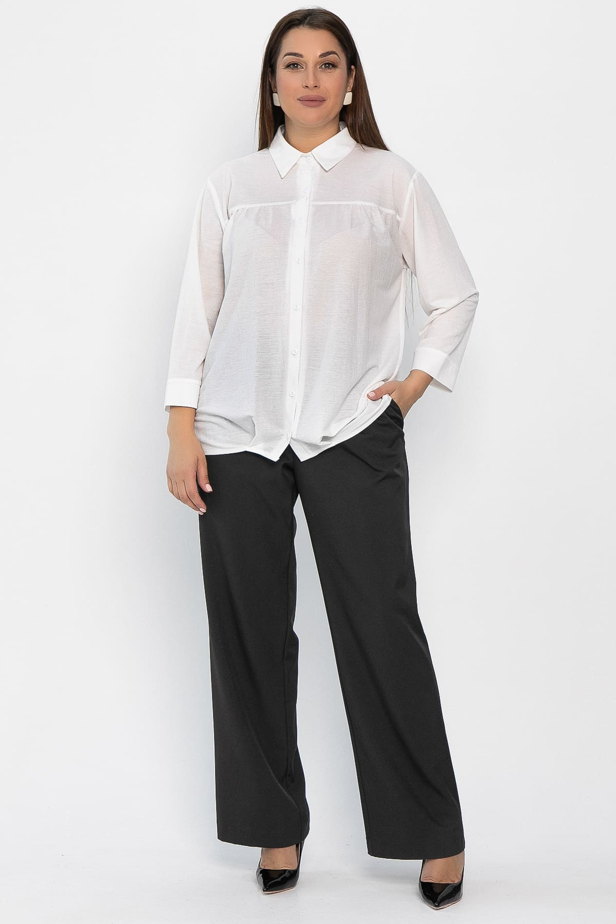 Рубашка Глейдис (белая) Б14240-18М