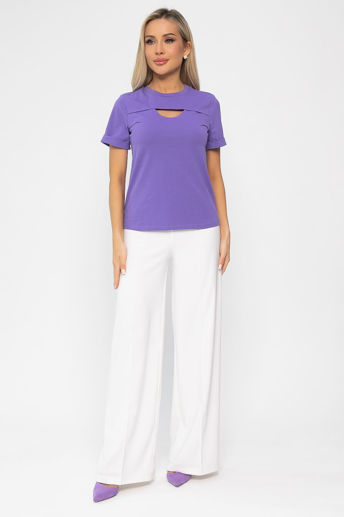 Футболка Дорис (фиолетовая) Б13671-50М