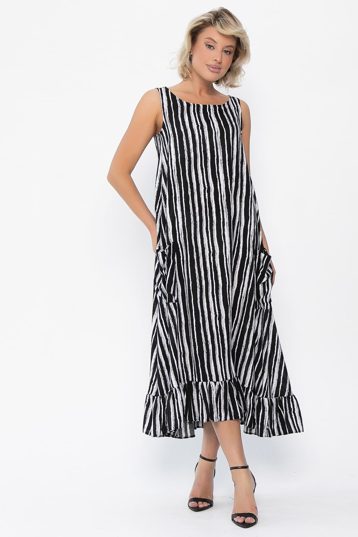 Сарафан Нимфа (черно-белый) П14052-10М