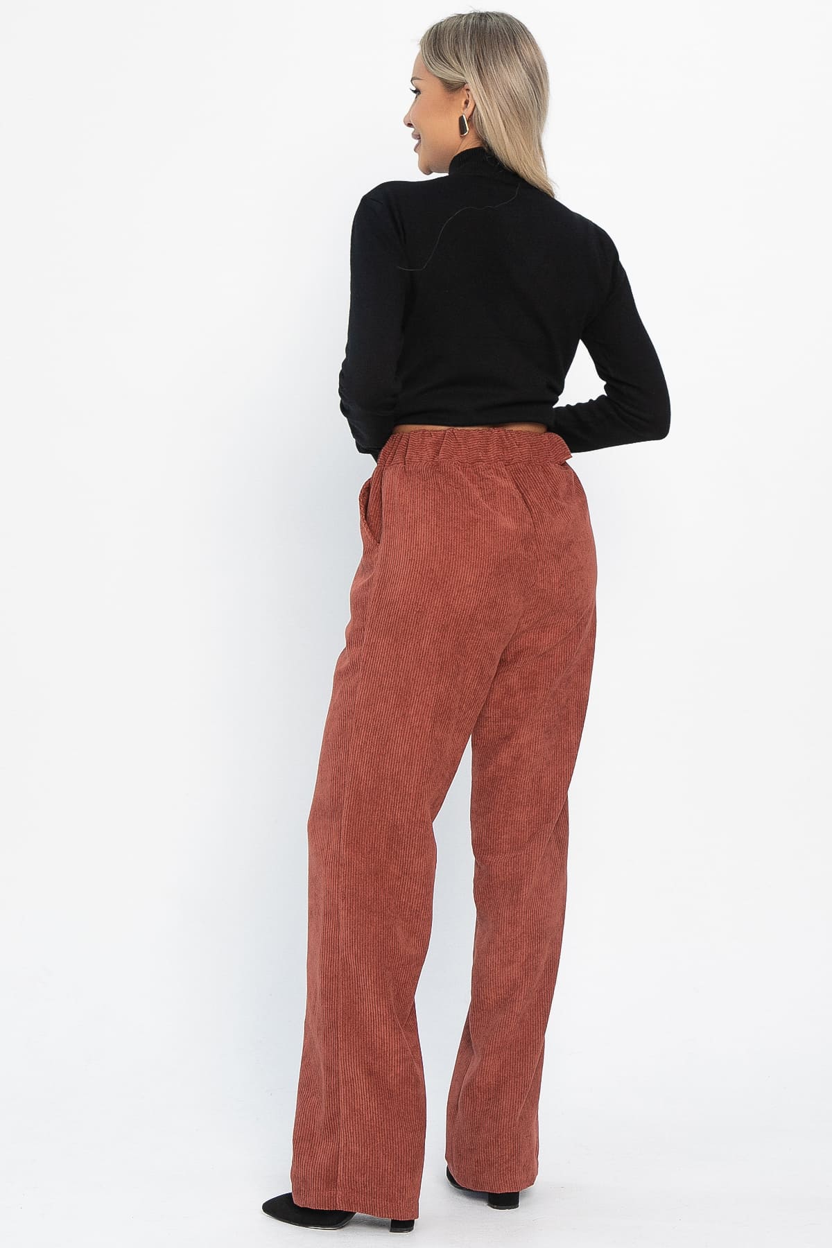 Брюки вельветовые Динара (коричневые) Б14630-39М