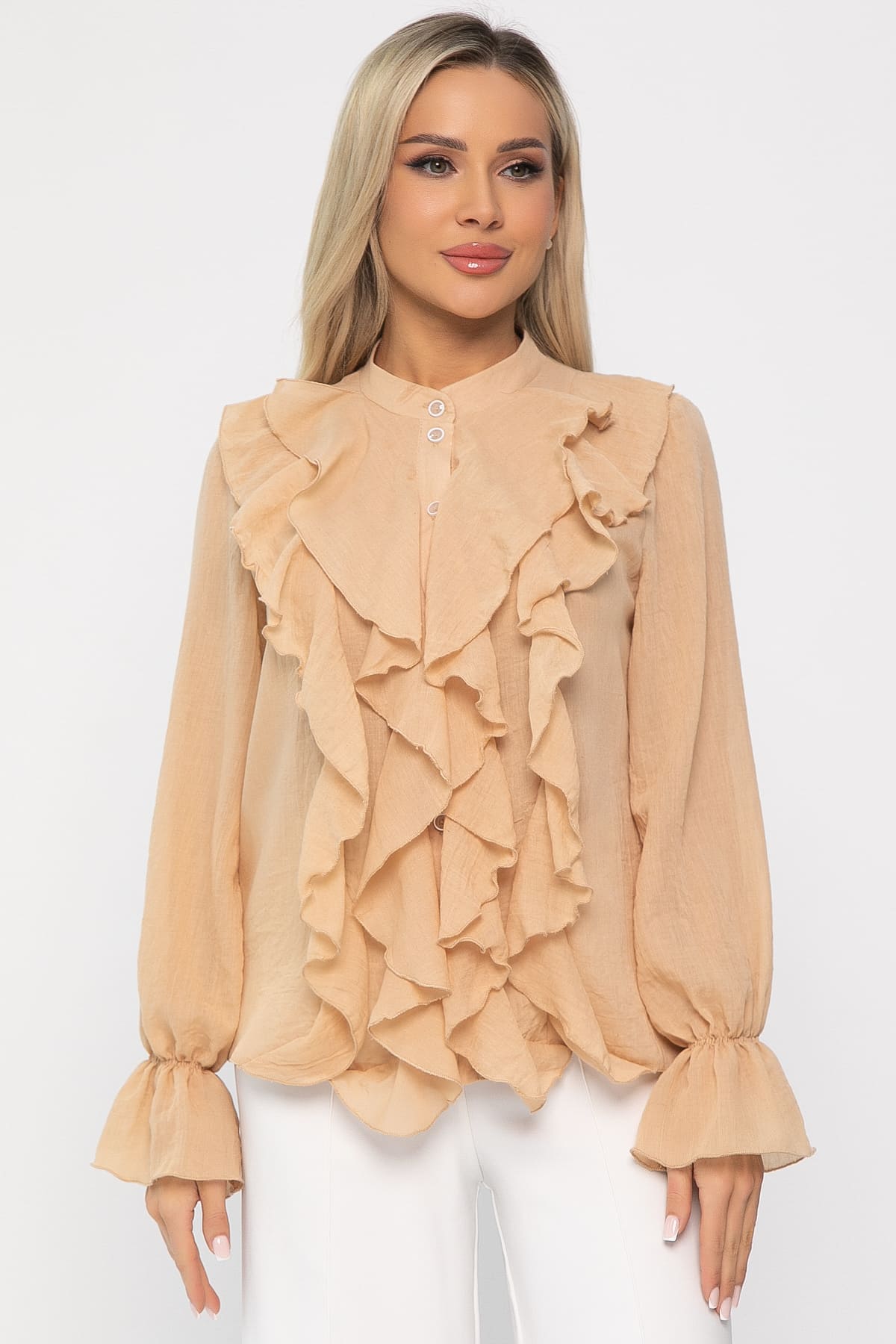 Блуза Розалинда (бежевая) Б13687-5М