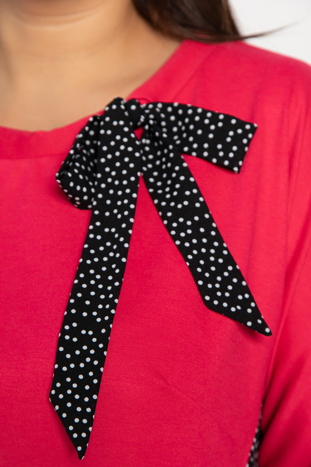 Блуза Федерика (малиново-черная) Б14990-18М