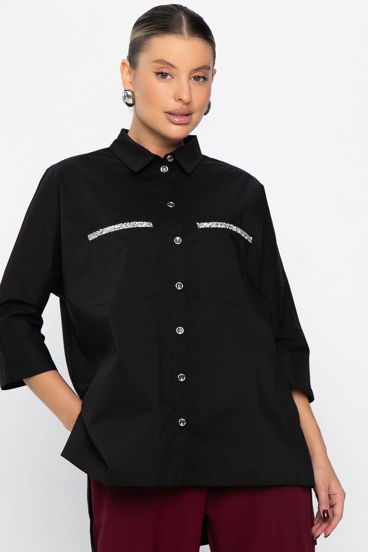 Рубашка Аристократка (черная) Б14440-10М