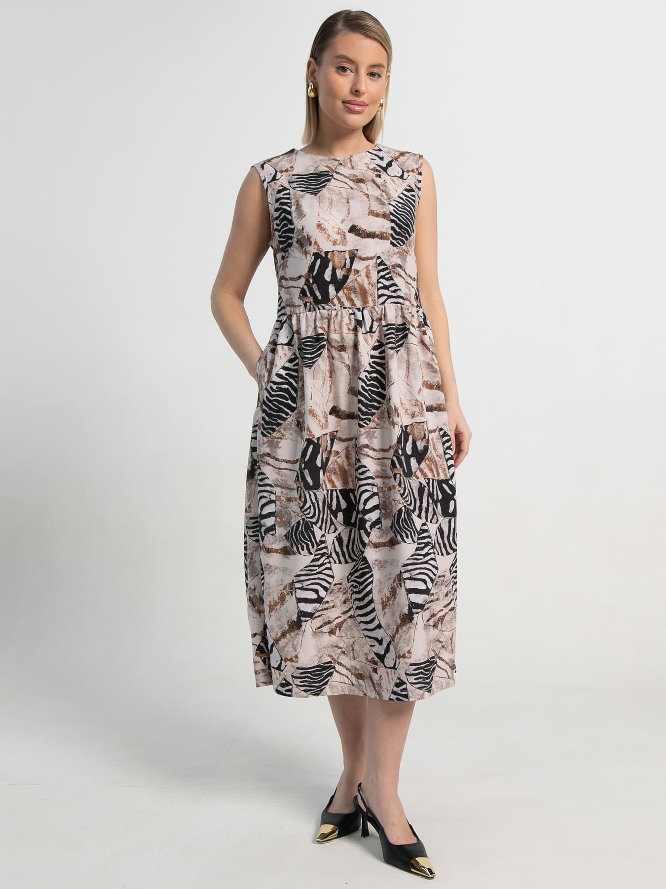 Платье Мелроз (бежевое) П15519-25М