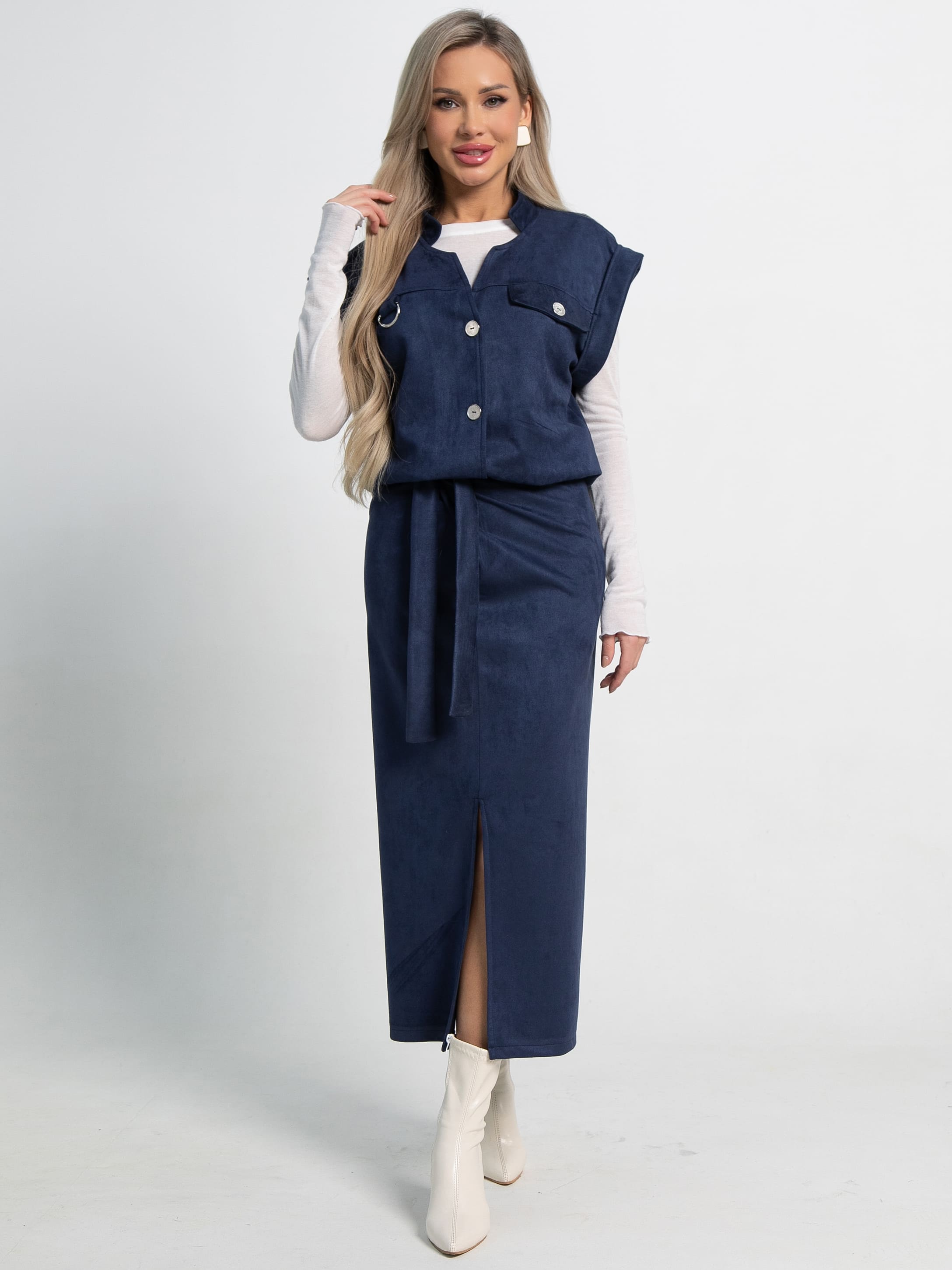 Юбка Мэддис (синяя) Ю15034-39М