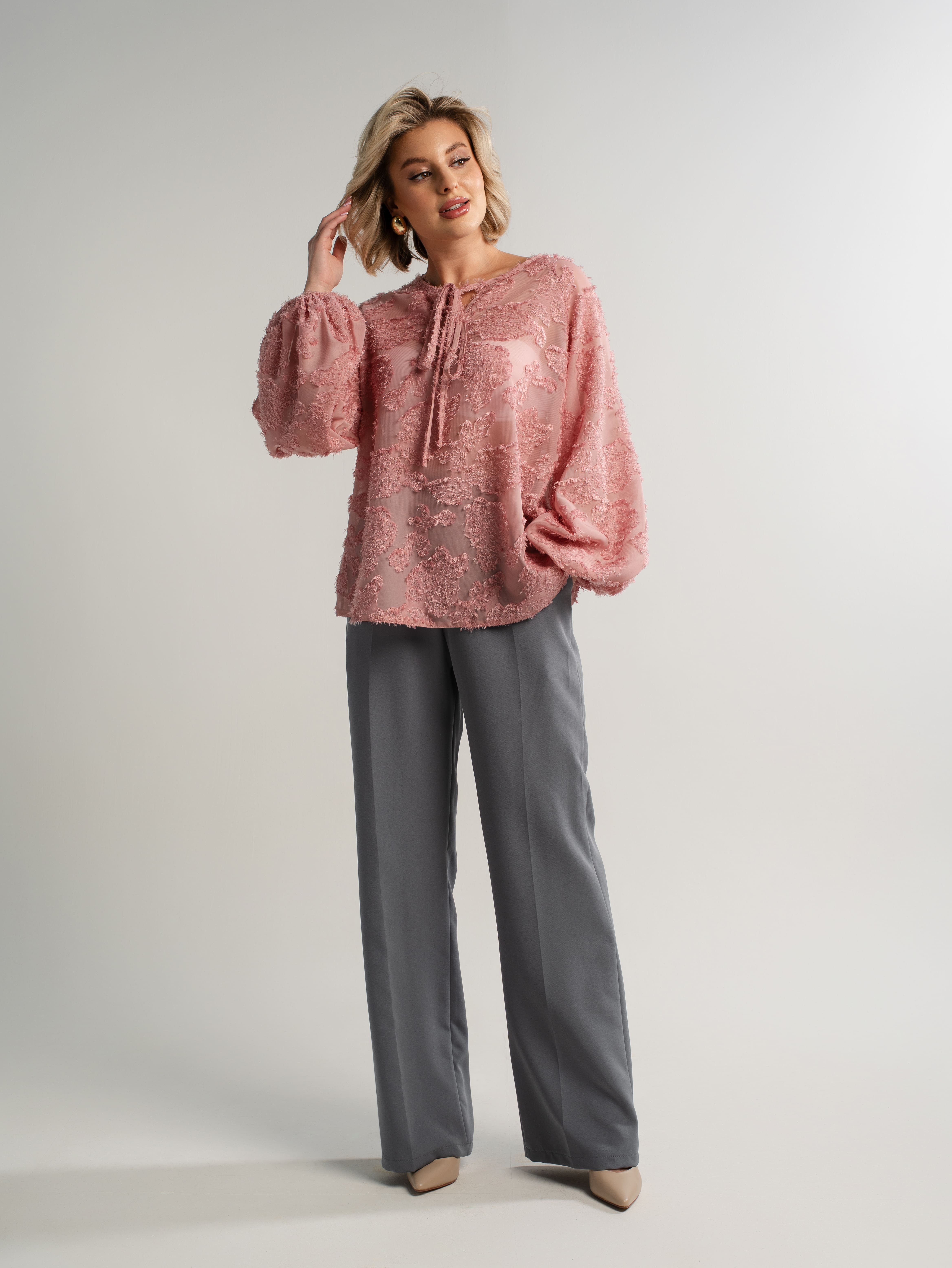 Блуза Воздушная мелодия (пудра) Б15139-7М