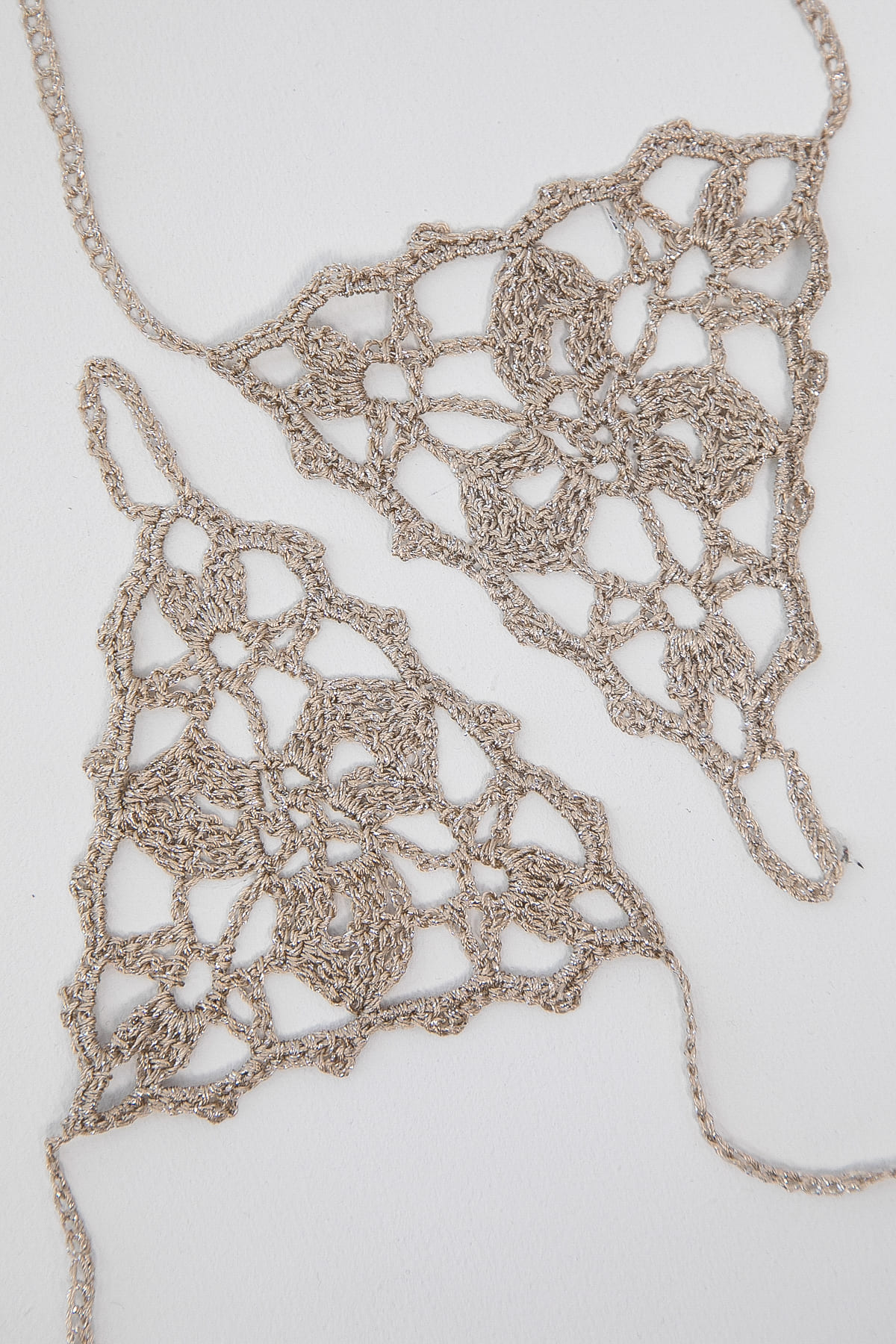 Барефуты Вязанные украшения на ноги (капучино) БФ04