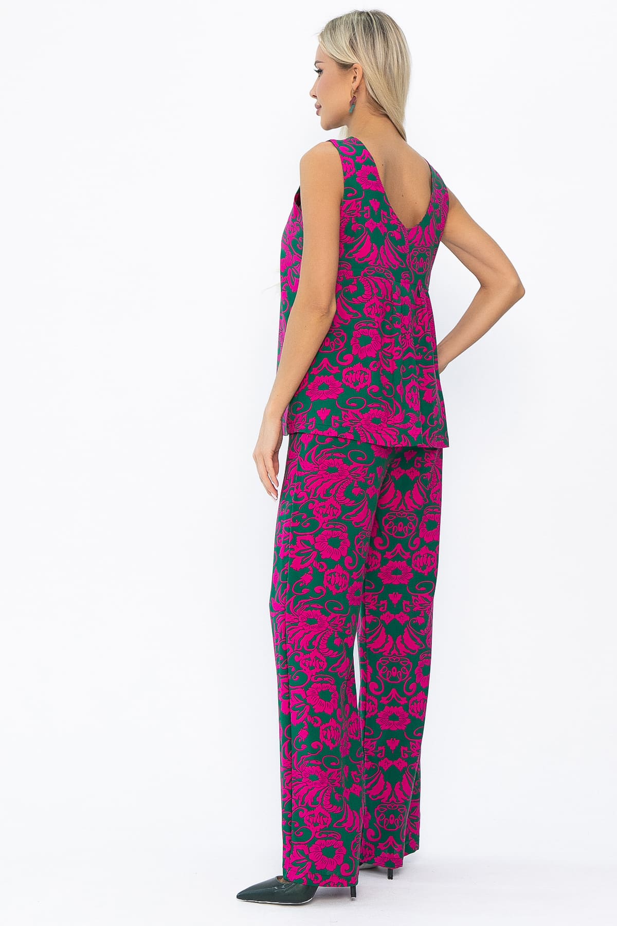 Костюм Стильный акцент (малиново-зеленый) К13906-25М