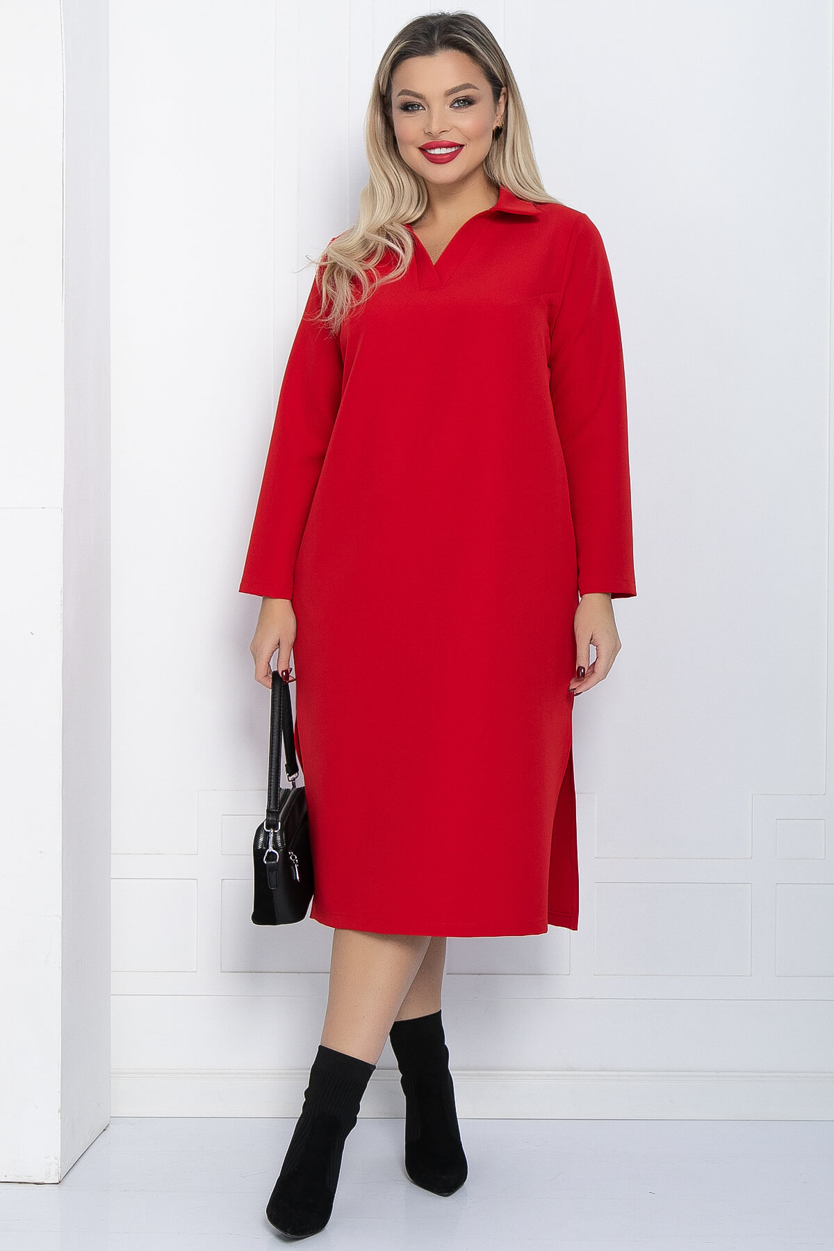 Платье Дидже (красное) П12246-37