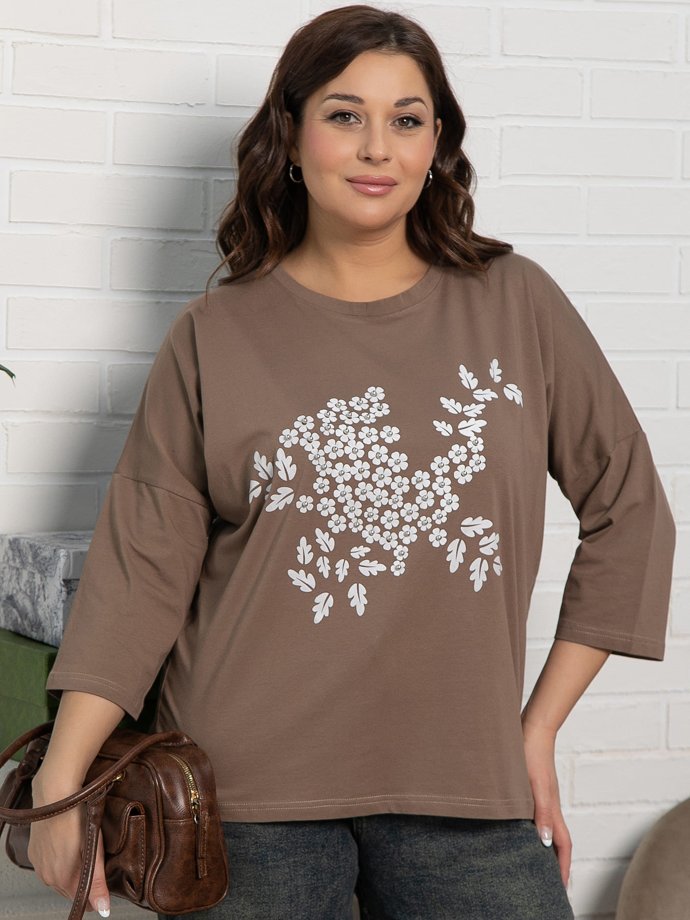 Блуза Ромашка (бежевая) Б15198-24М