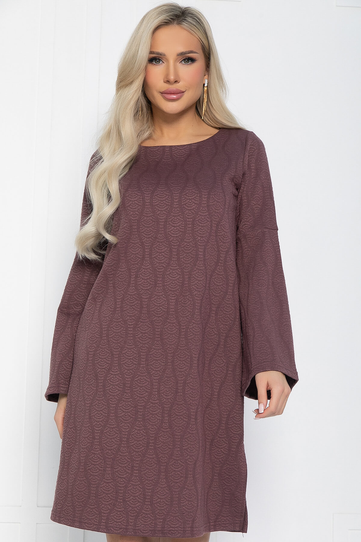 Платье Кейси (баклажан) П12572-10