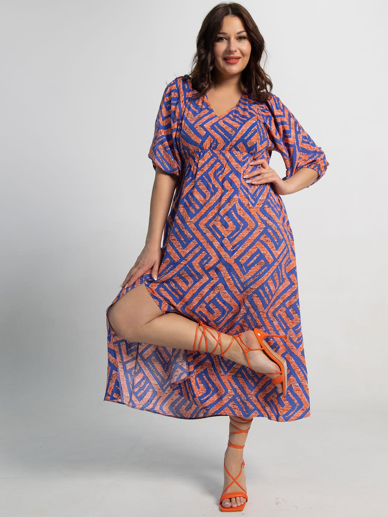 Платье Неповторимая (оранжевое) П15500-34М