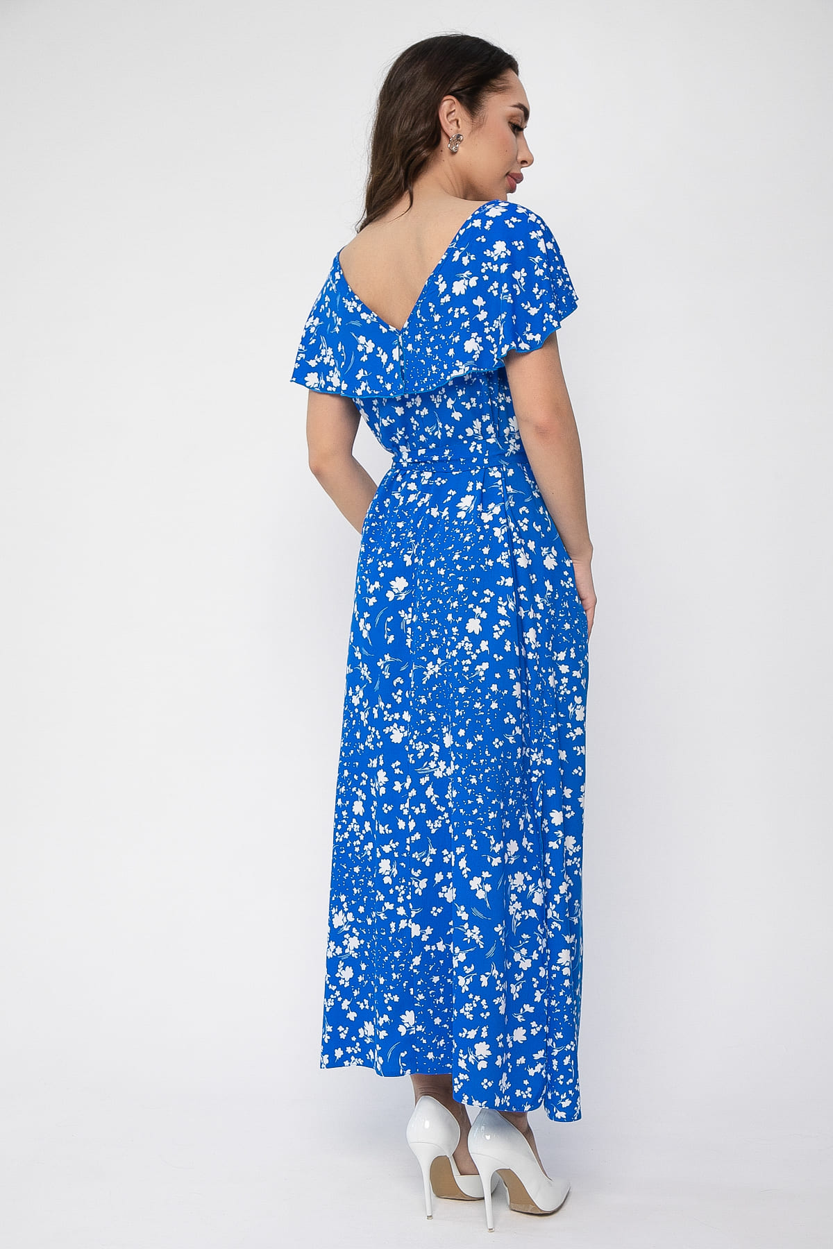 Платье Вечер свиданий (ярко-голубое) П13681-16М