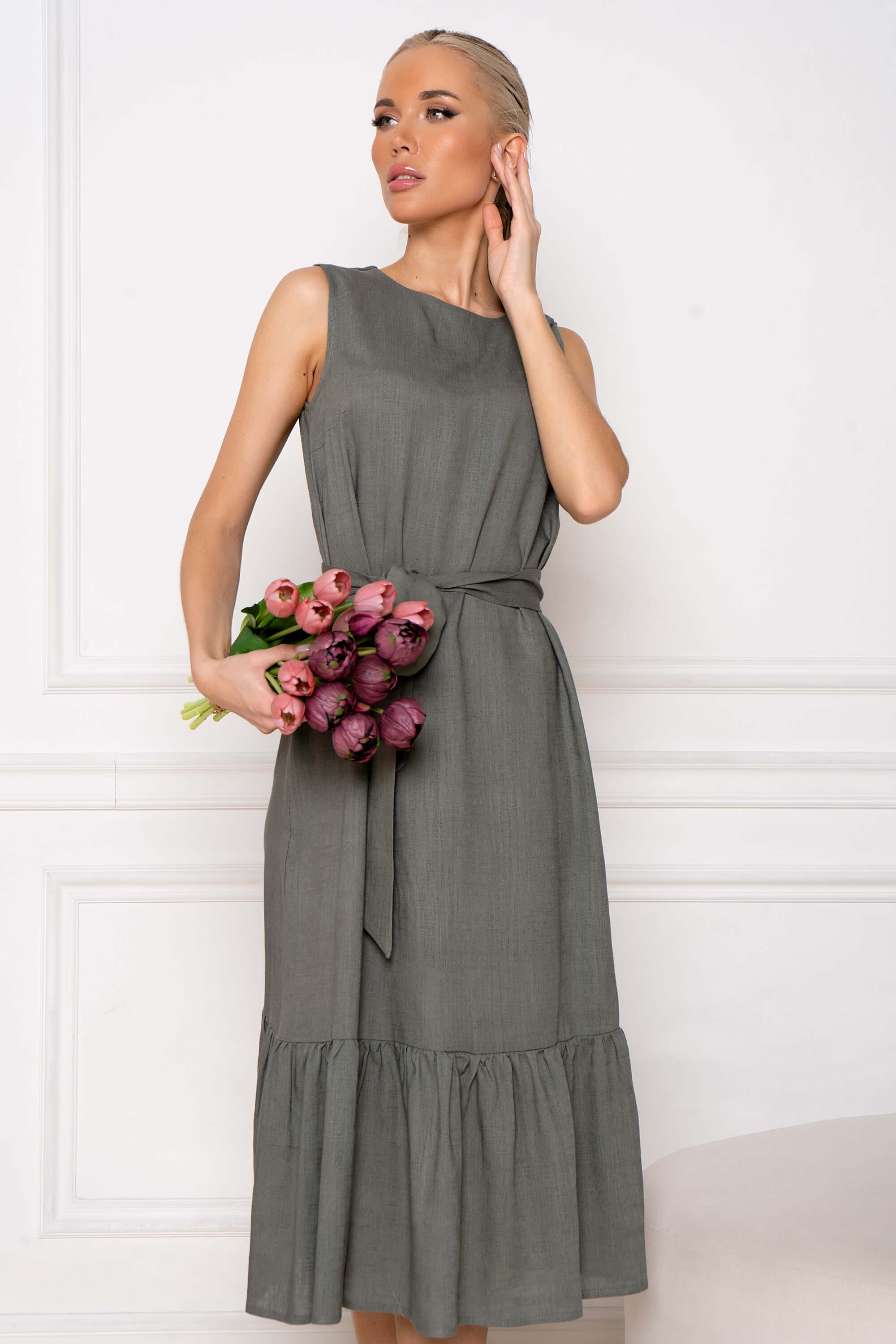 Платье Анисия (полынь) П13106-45М