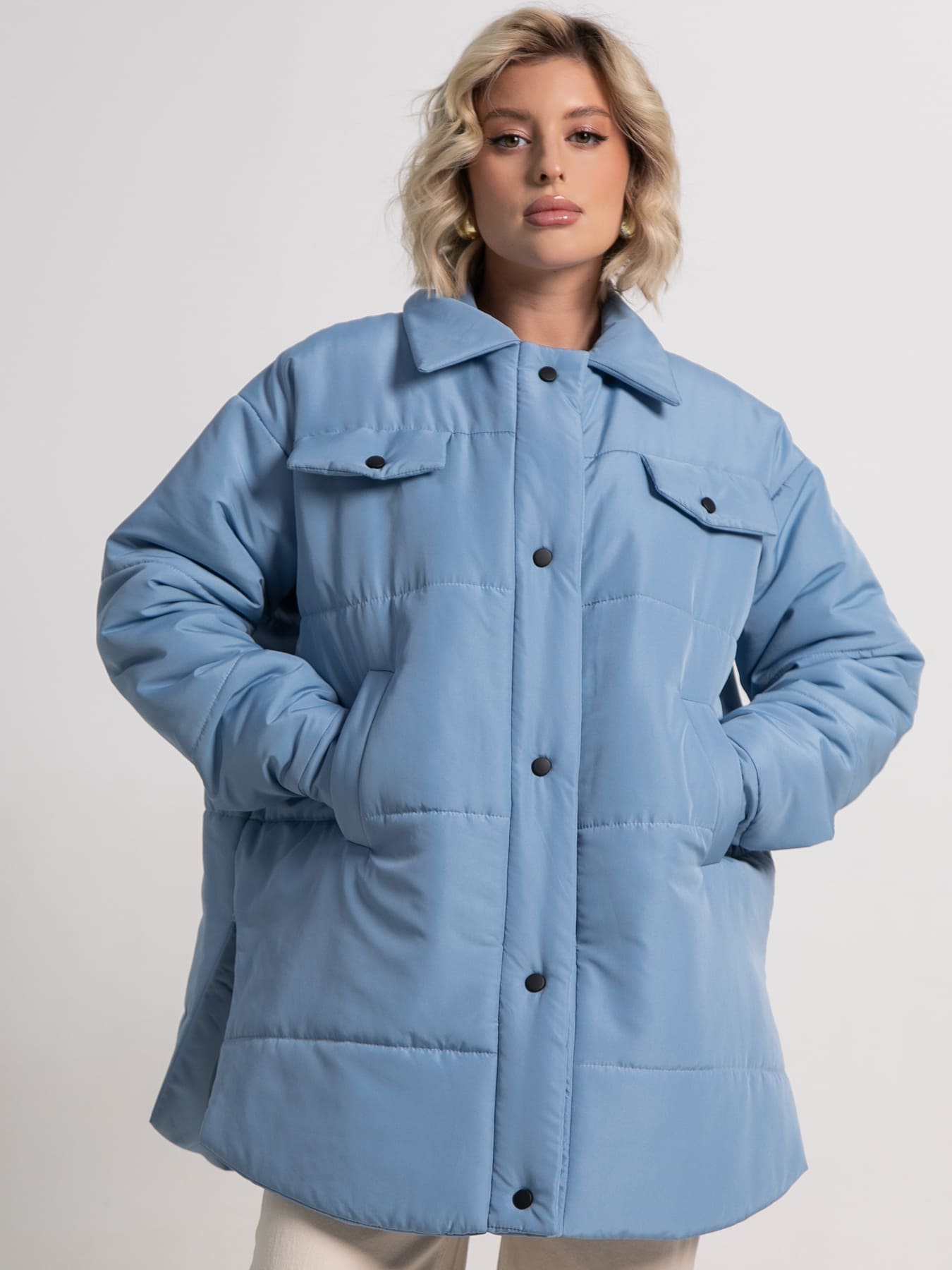 Куртка демисезонная Асель (голубая) Б15317-39М