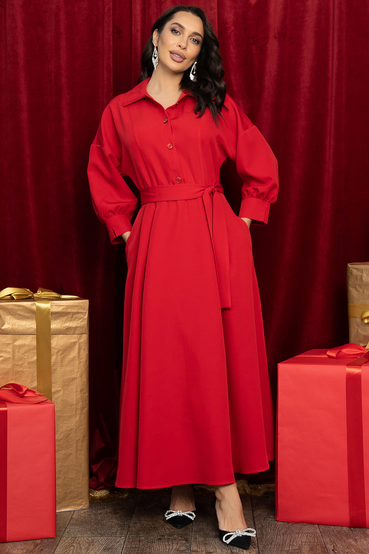 Платье Вечерняя симфония (красное) П14466-30М