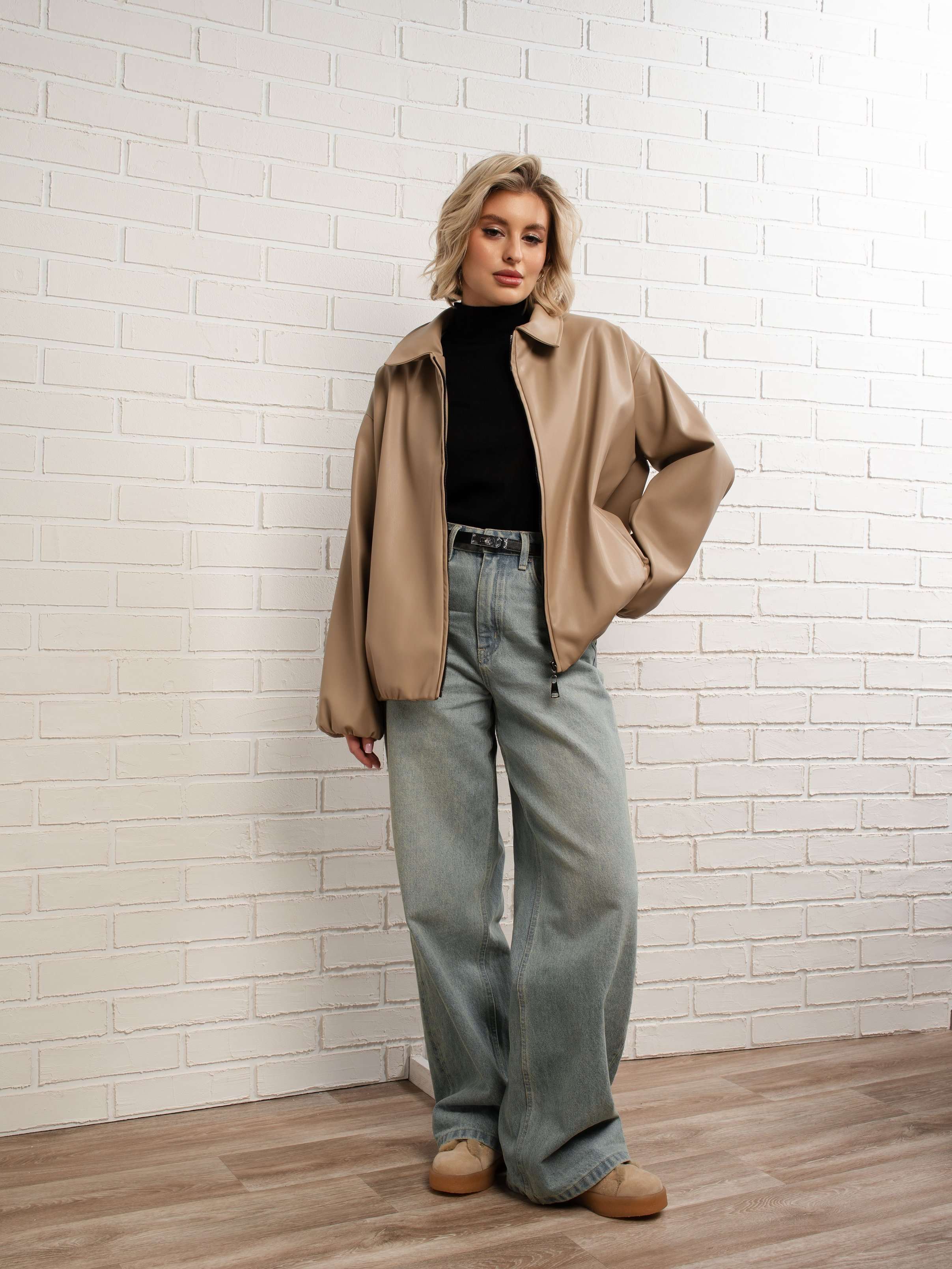 Куртка Поверь в мечту (бежевая) Б15154-7М