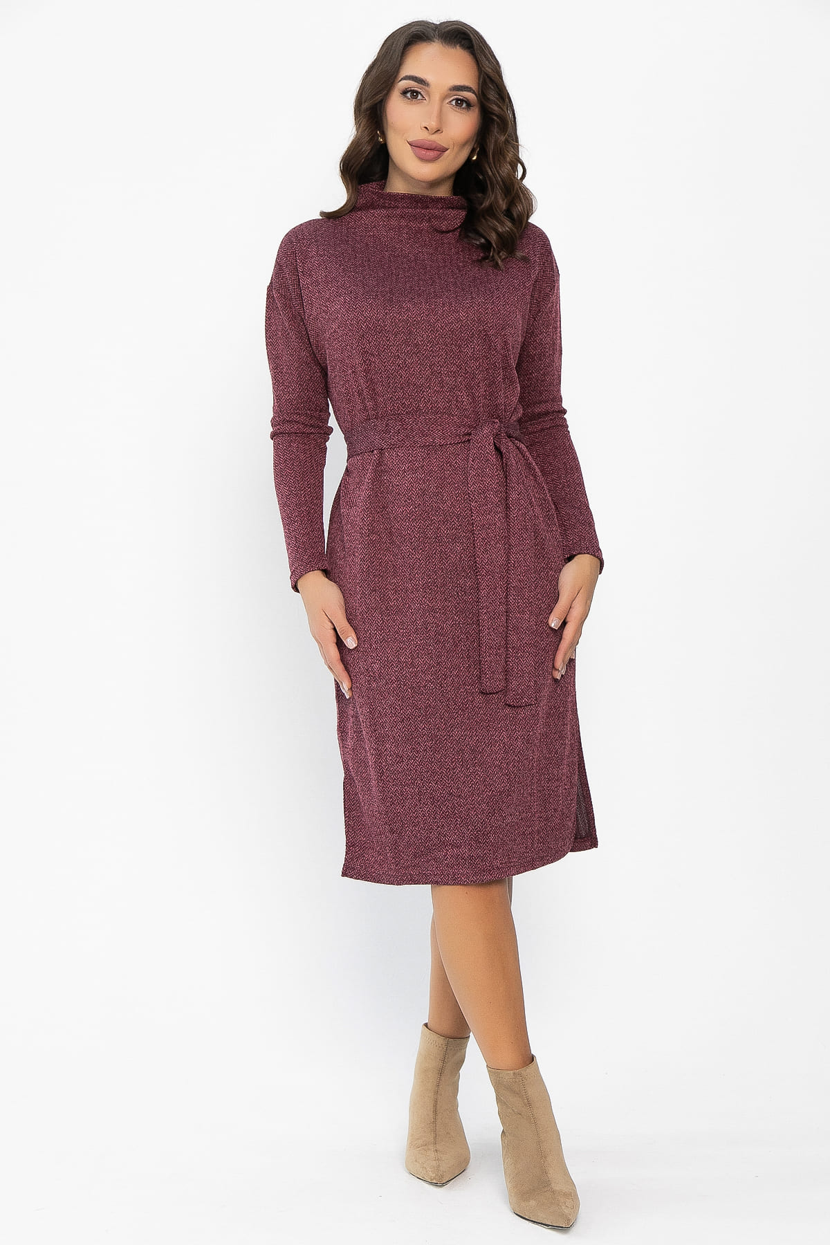 Платье В ритме мегаполиса (бордо) П14057-33М